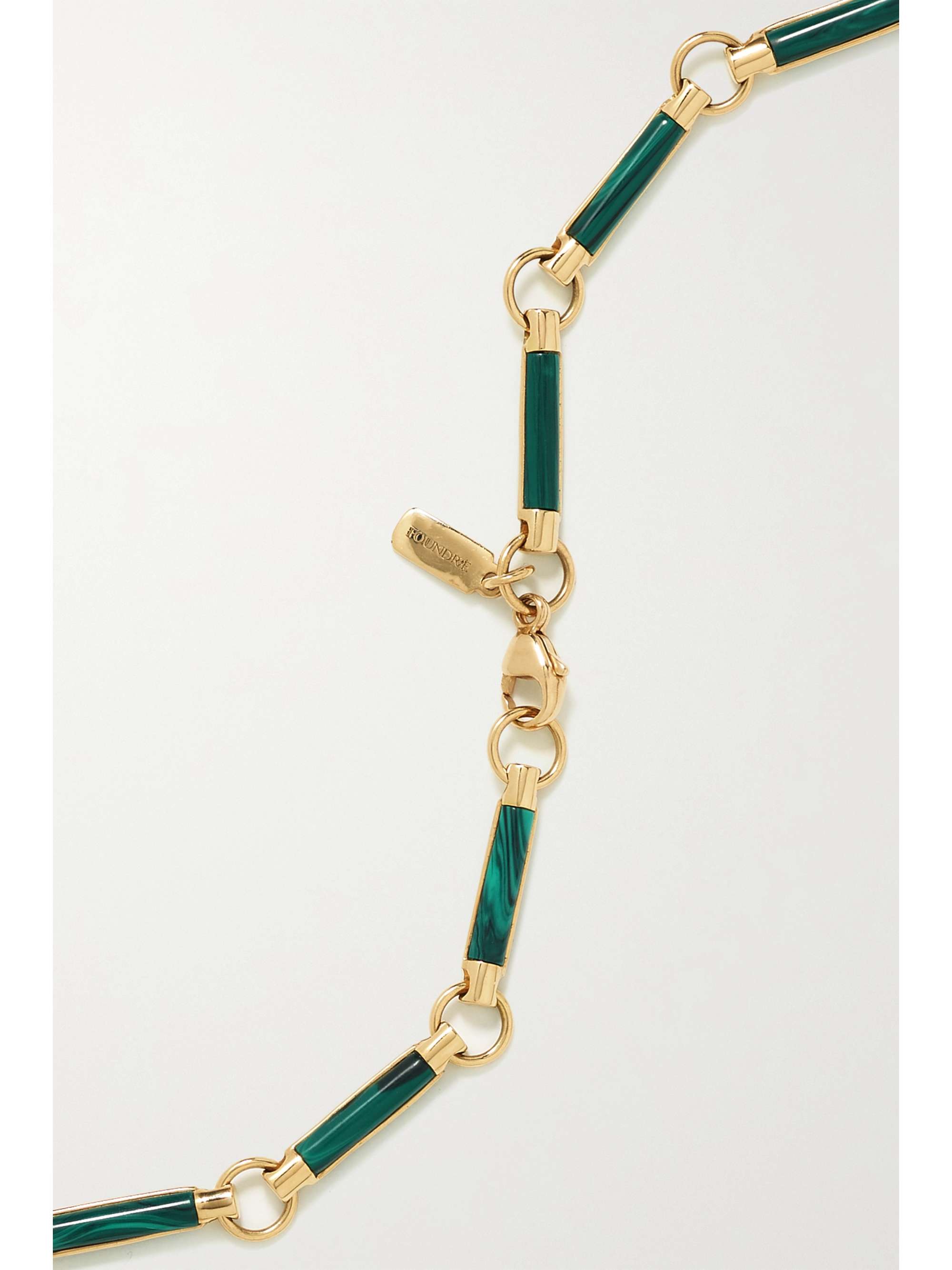 FOUNDRAE 18-karat gold malachite necklace