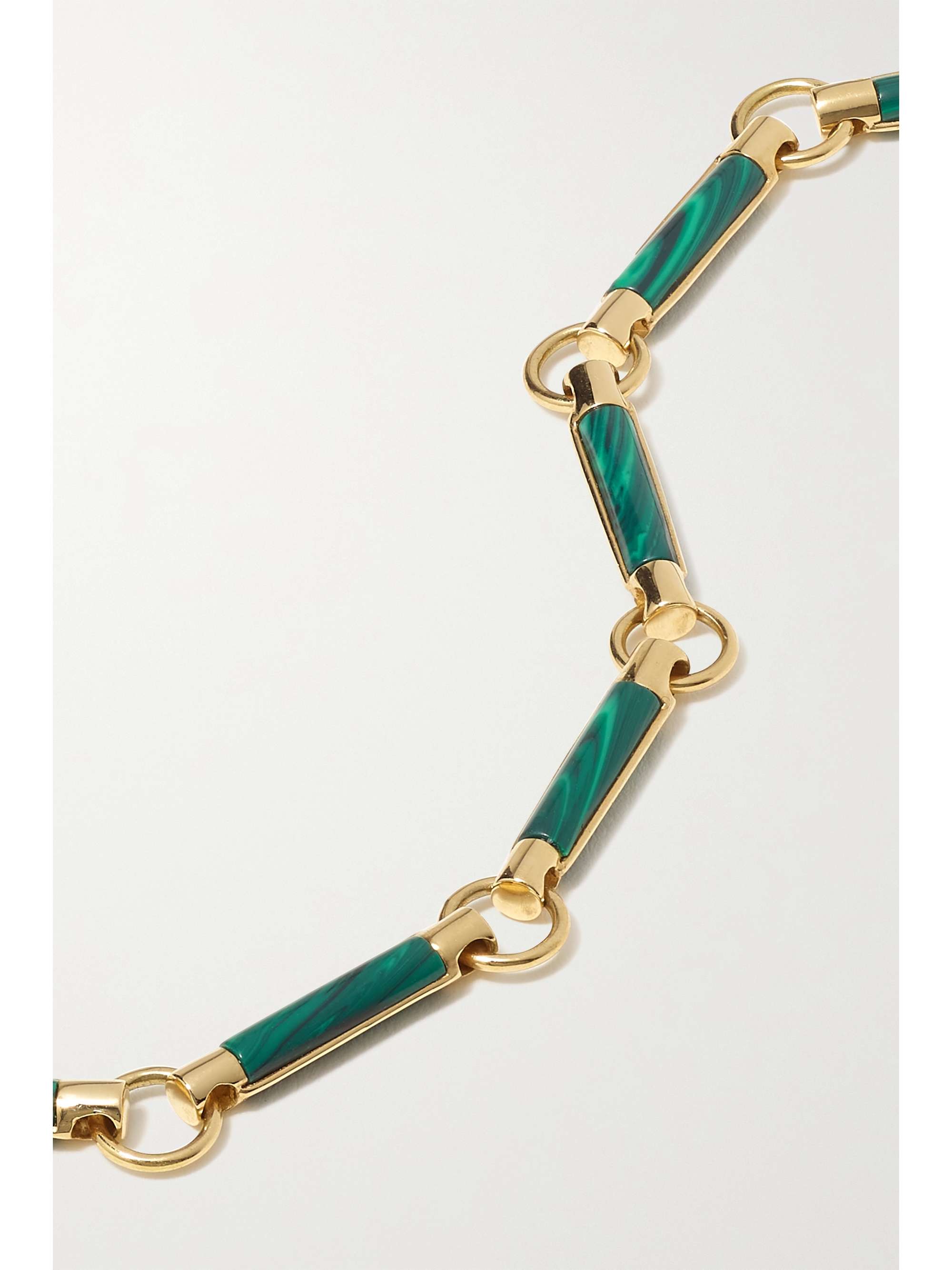 FOUNDRAE 18-karat gold malachite necklace