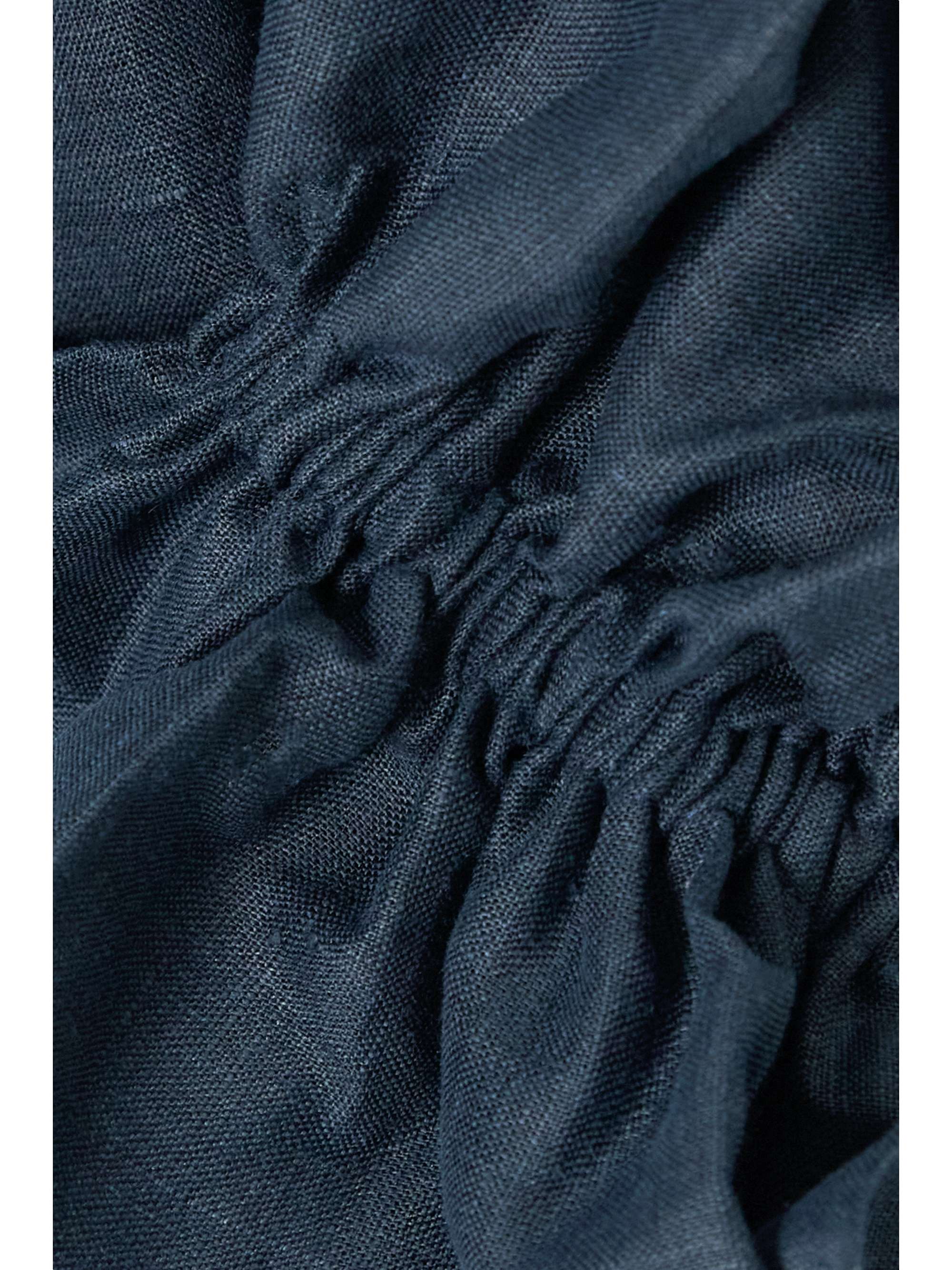 SLEEPER + NET SUSTAIN Atlanta off-the-shoulder shirred linen midi dress