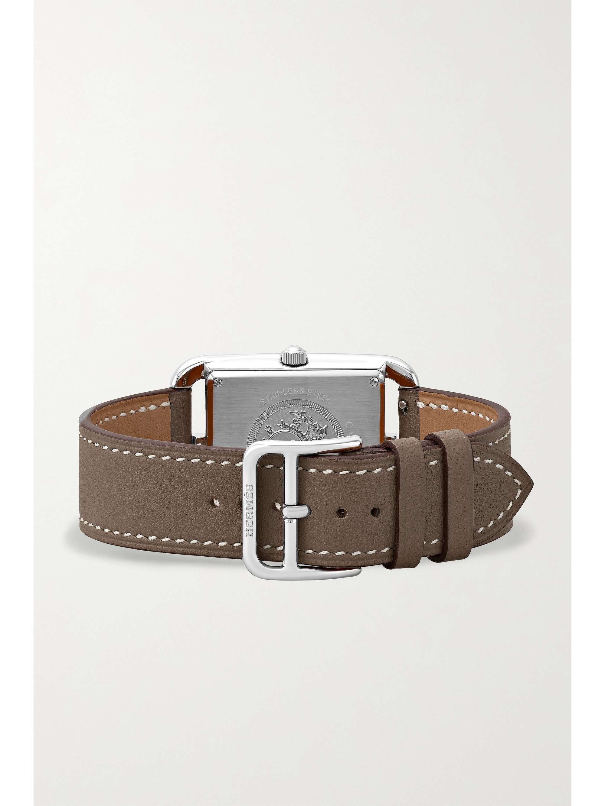 HERMÈS TIMEPIECES Cape Cod Crepuscule large 37mm stainless steel and leather watch