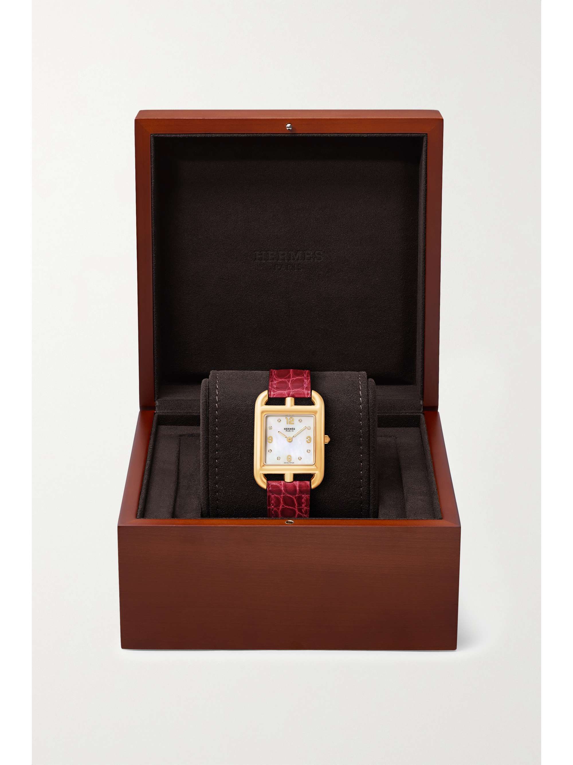 Cape Cod 31mm small 18-karat gold, alligator, mother-of-pearl and diamond  watch