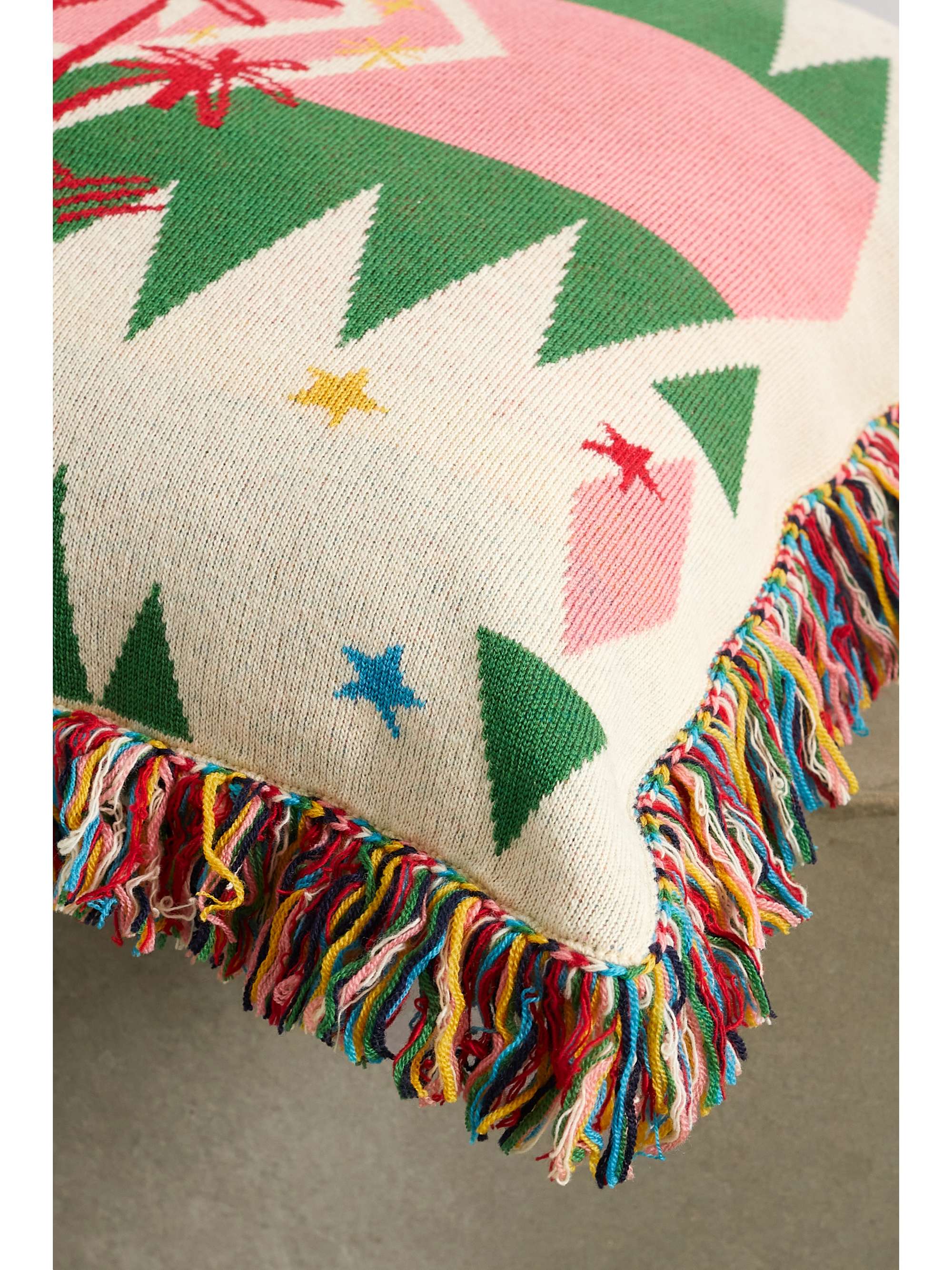 ALANUI Summer Vibes Icon fringed wool-blend jacquard cushion