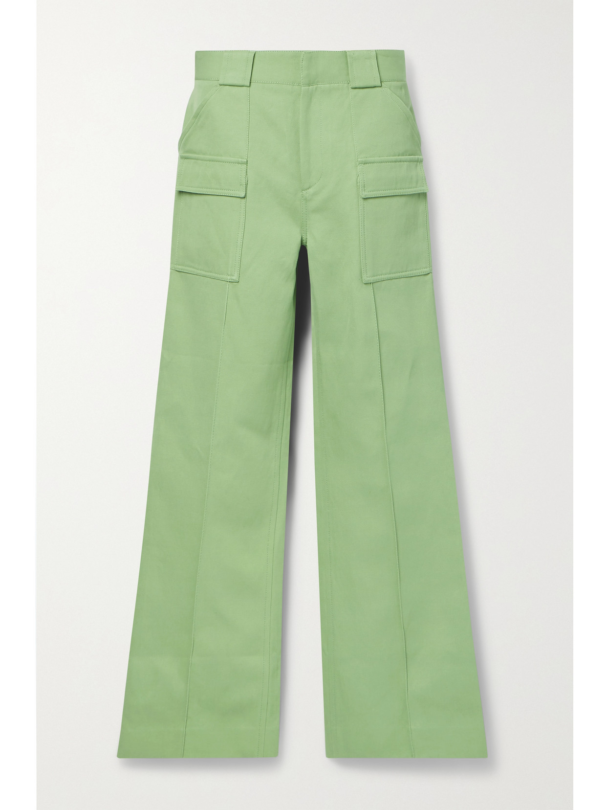 Petar Petrov Gaspar Cotton-blend Twill Wide-leg Pants - Green