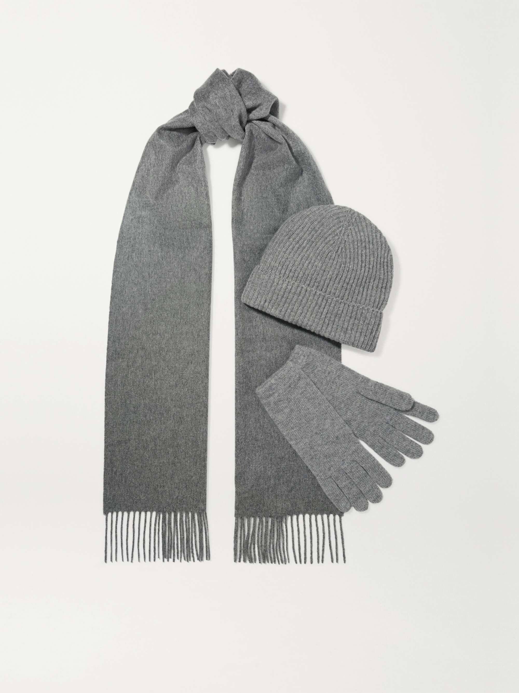 JOHNSTONS OF ELGIN Cashmere hat, scarf and gloves set