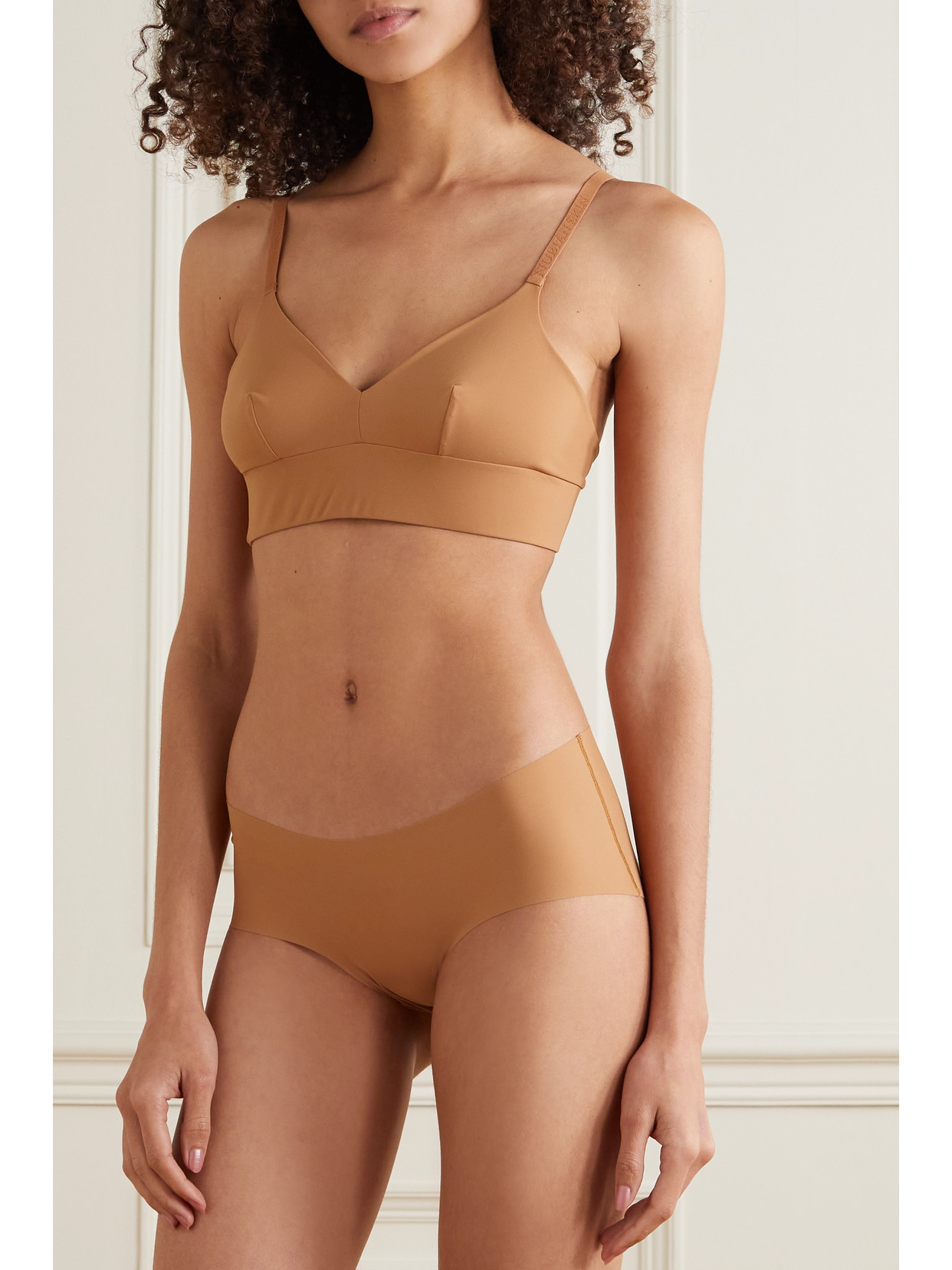 Nubian Skin Naked Stretch-jersey Soft-cup Bra In Brown