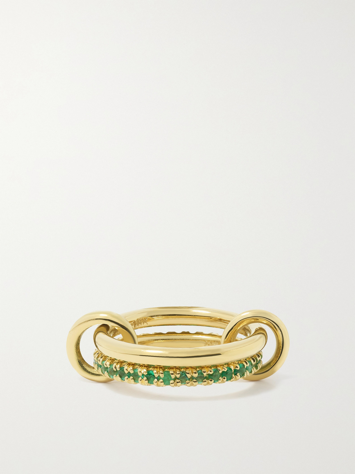 Spinelli Kilcollin Ceres Deux Set Of Two 18-karat Gold Emerald Rings - 6