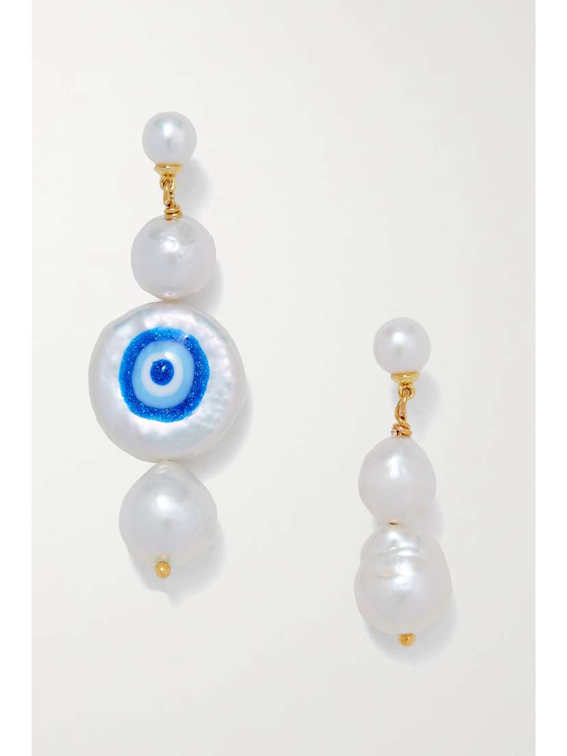 Martha Calvo Evolve Gold-tone Pearl Earrings