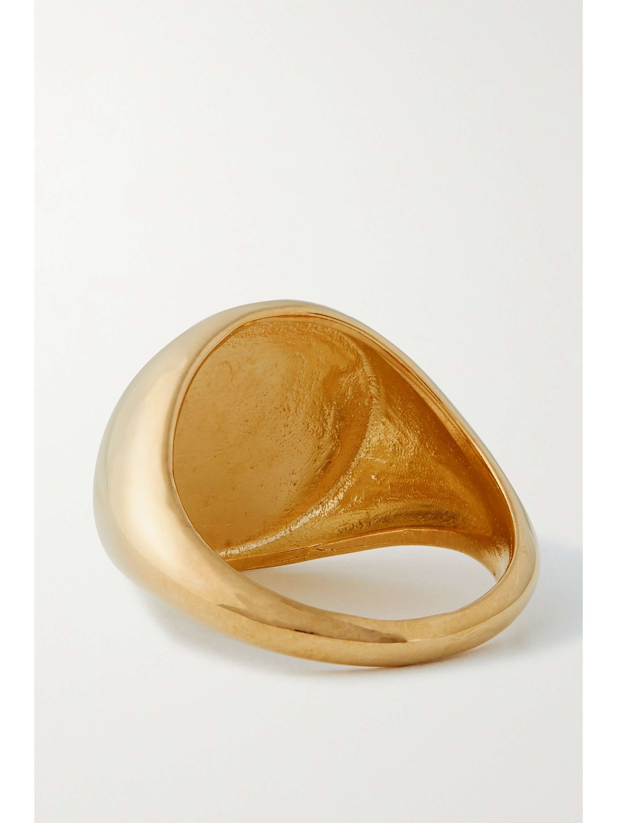 MARTHA CALVO Be Happy gold-plated signet ring