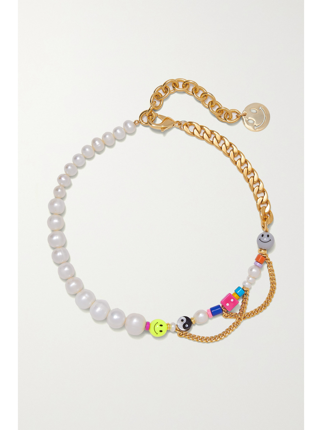 Martha Calvo Happy Go Lucky Gold plated Pearl And Bead Necklace