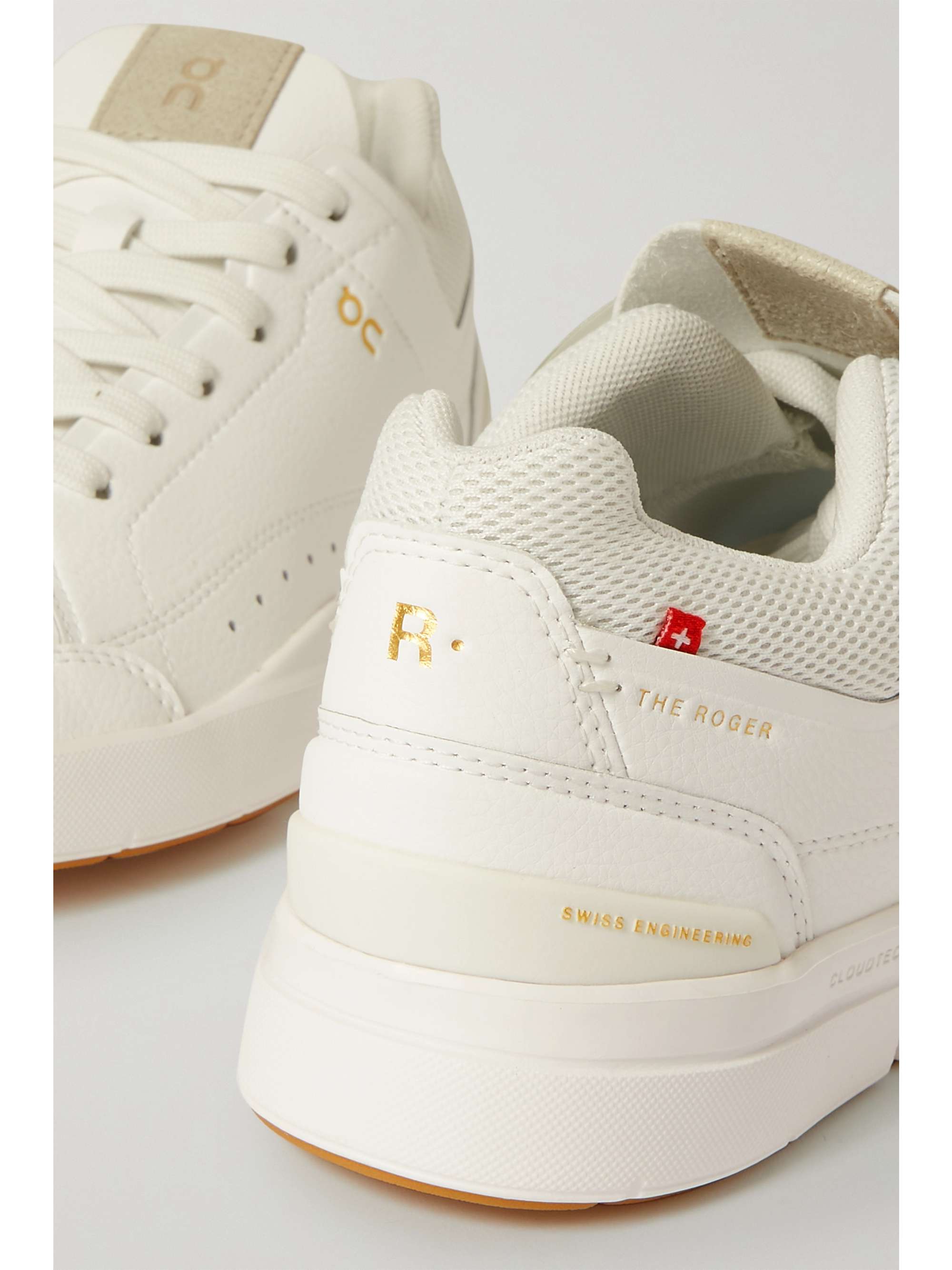 ON The Roger Centre Court faux textured-leather and mesh sneakers