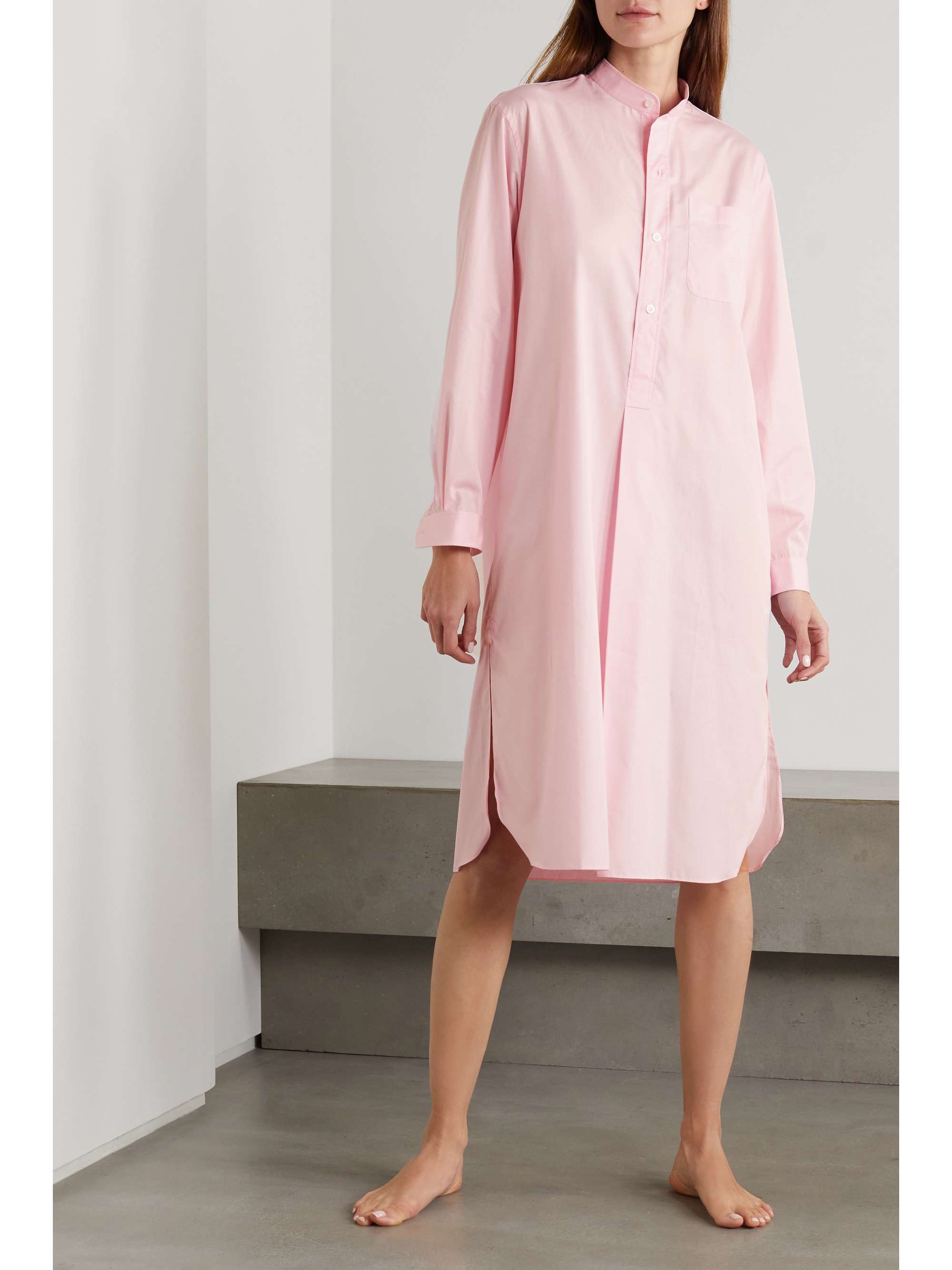 CHARVET Elysee oversized cotton-poplin nightdress