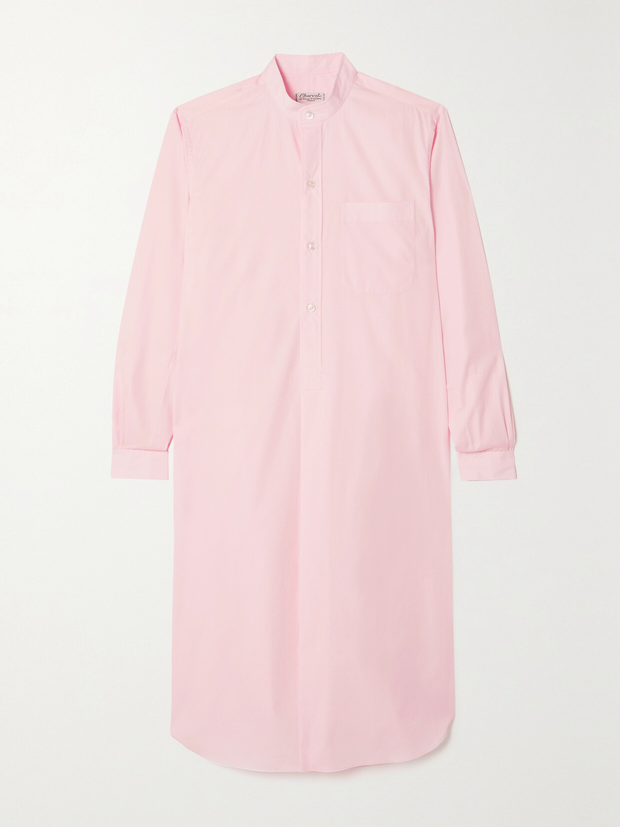 Charvet Elysee Oversized Cotton-poplin Nightdress In Pink