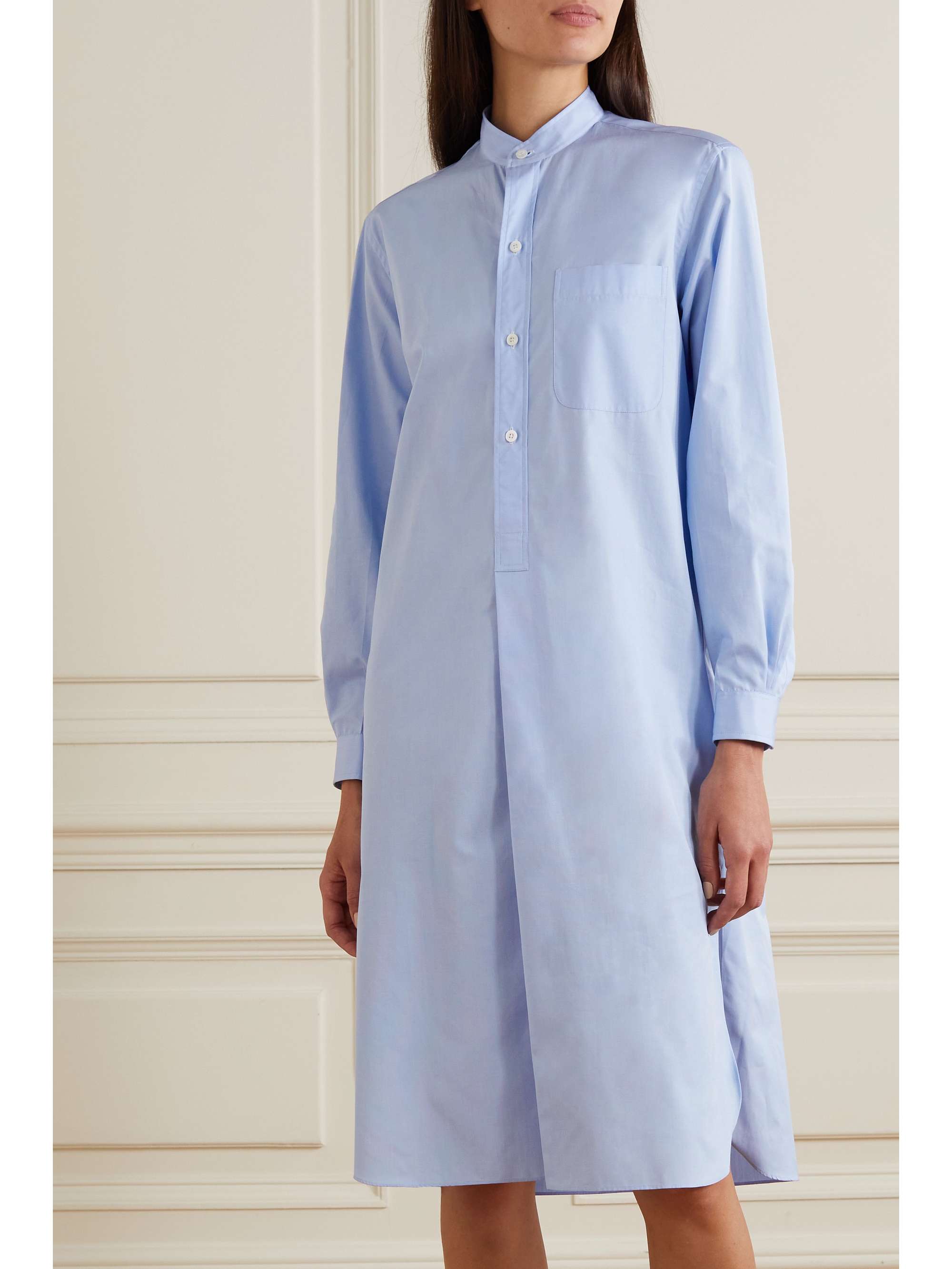 CHARVET Elysee oversized cotton-poplin nightdress