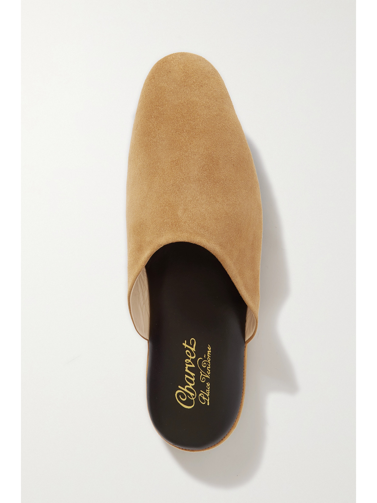 Shop Charvet Suede Slippers In Brown