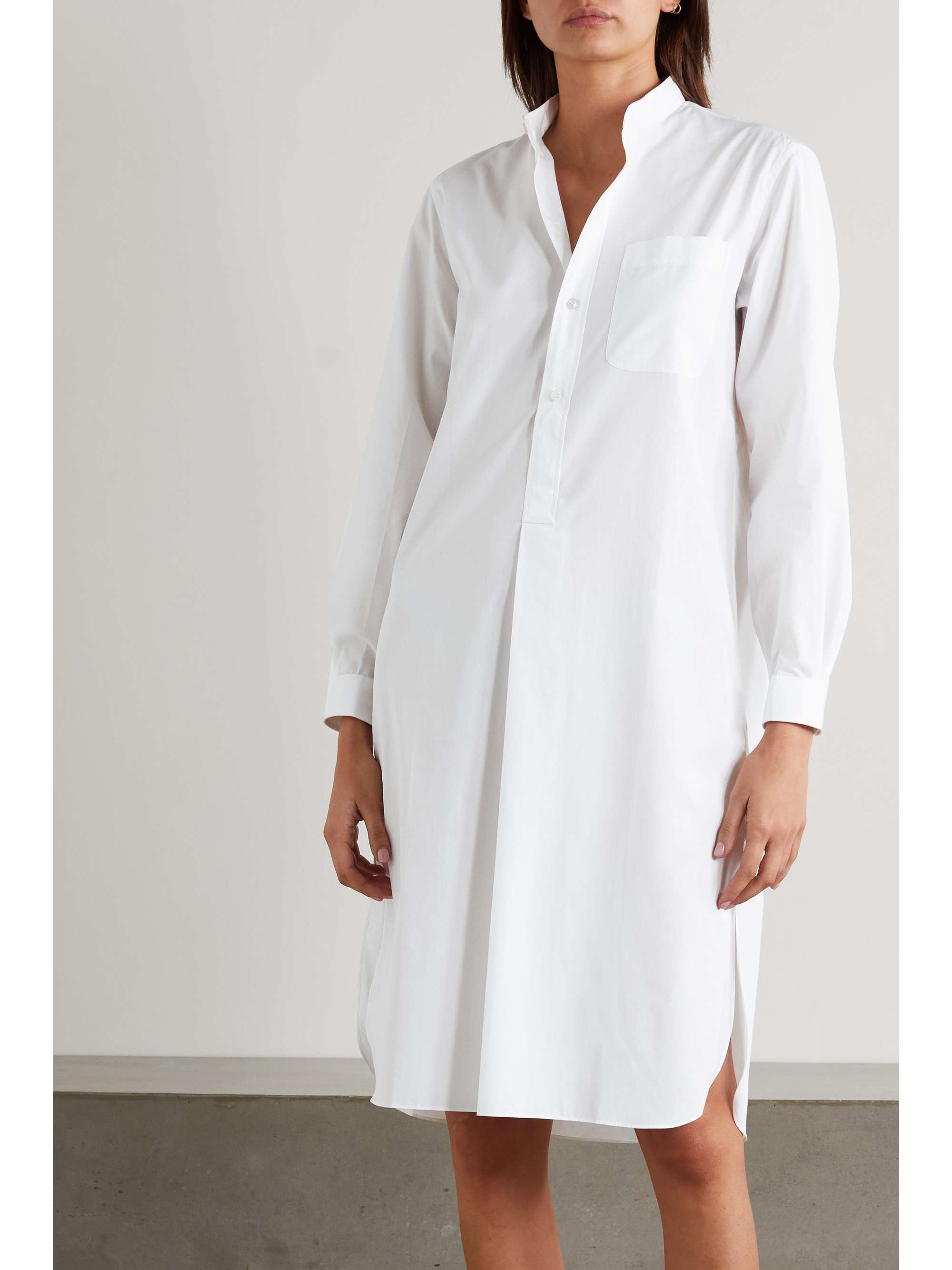 CHARVET Elysee oversized cotton-poplin nightdress