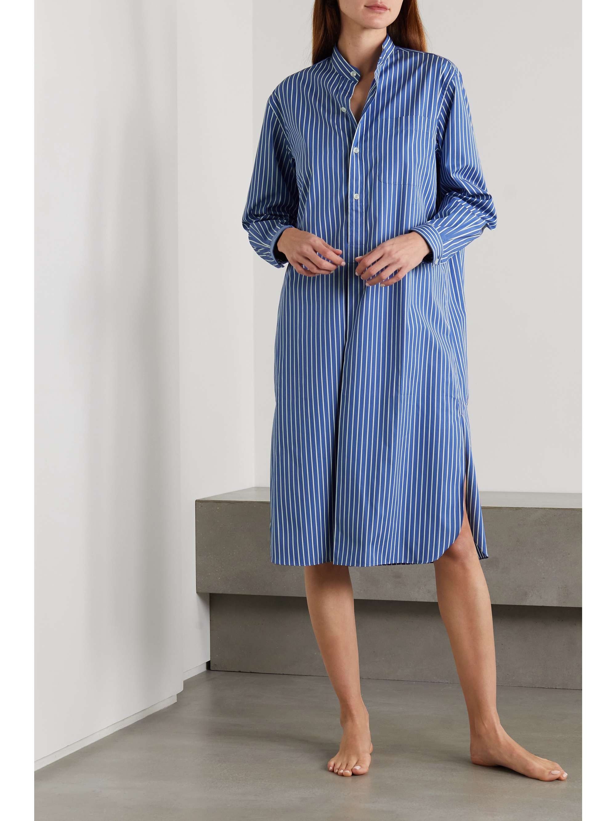 CHARVET Elysee oversized cotton-poplin nightdress