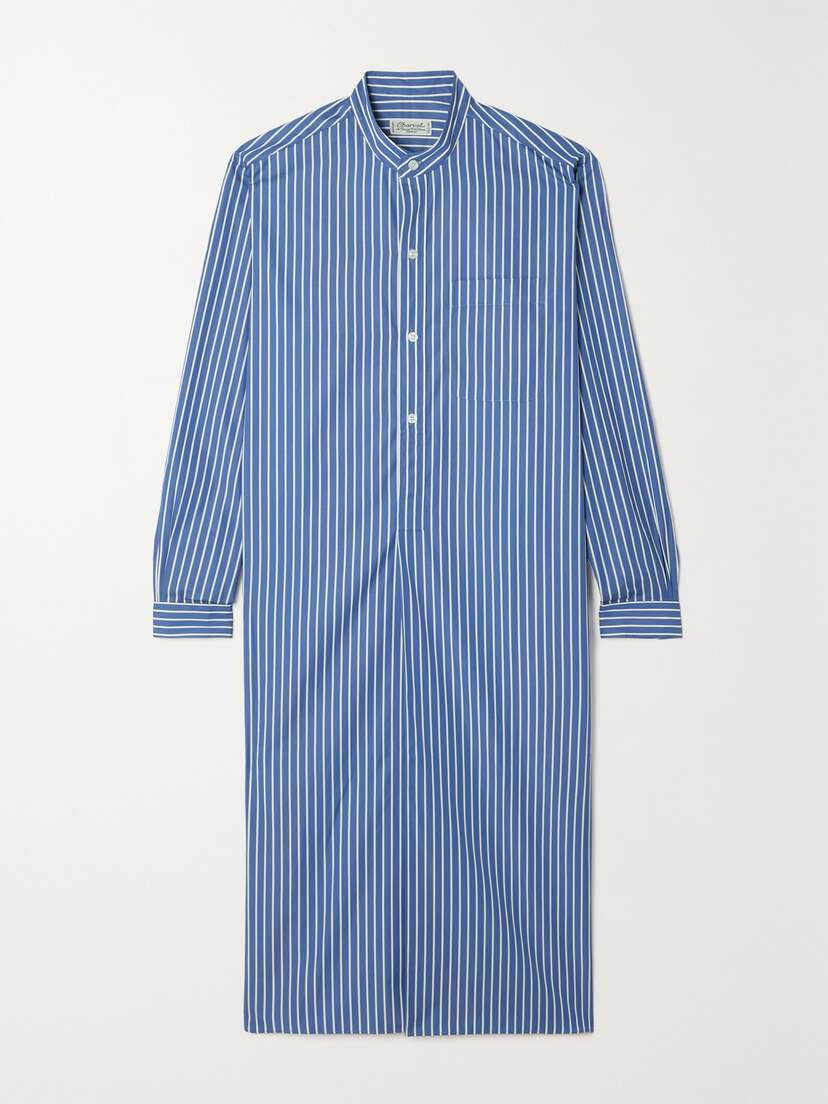 Charvet Elysee Oversized Striped Cotton-poplin Nightdress