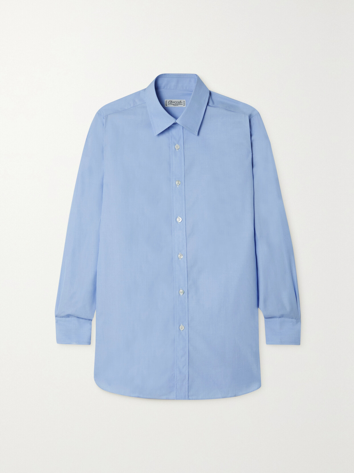 Charvet Cotton-poplin Shirt In Blue