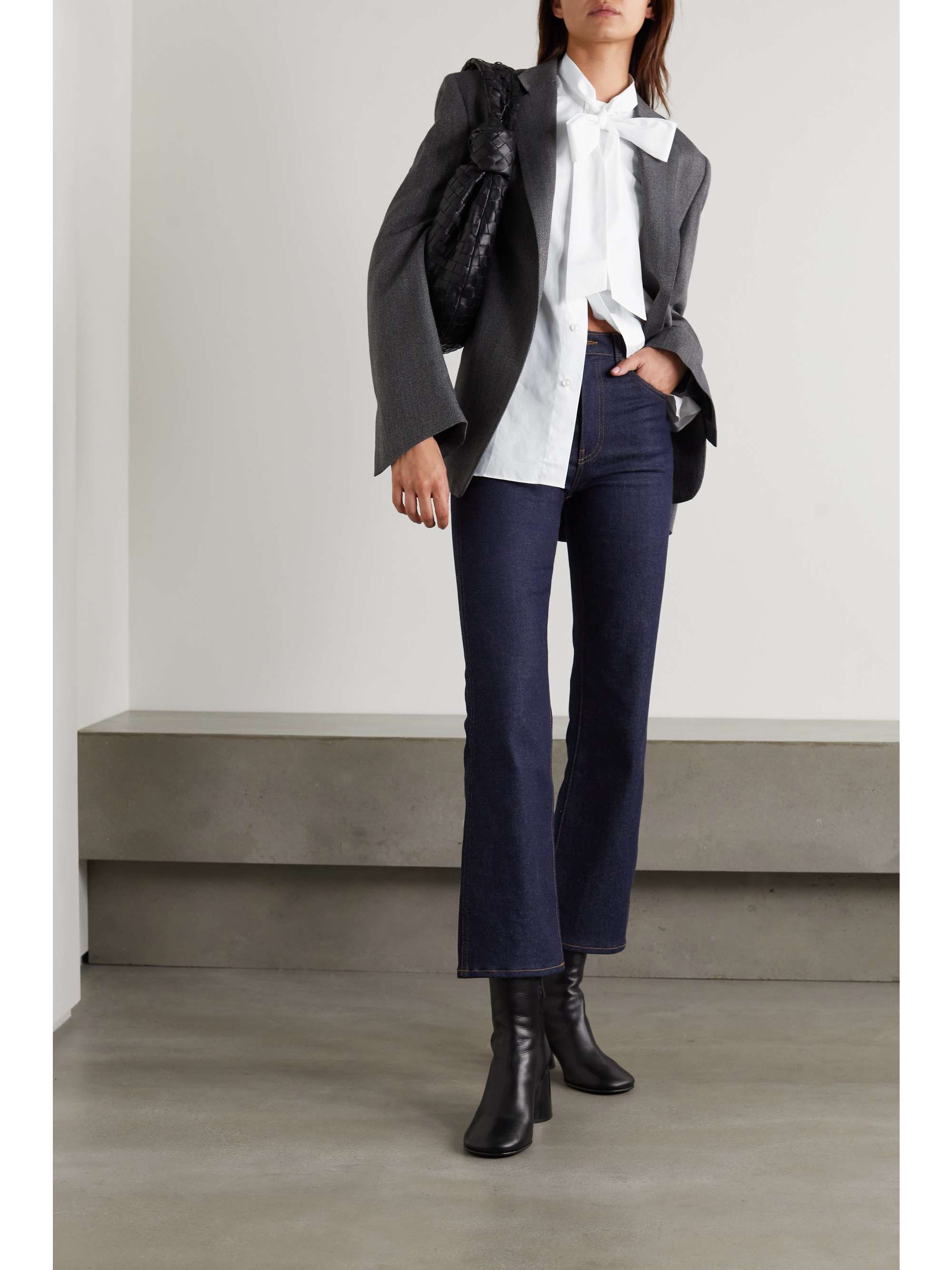 CHARVET Pussy-bow cotton-poplin shirt