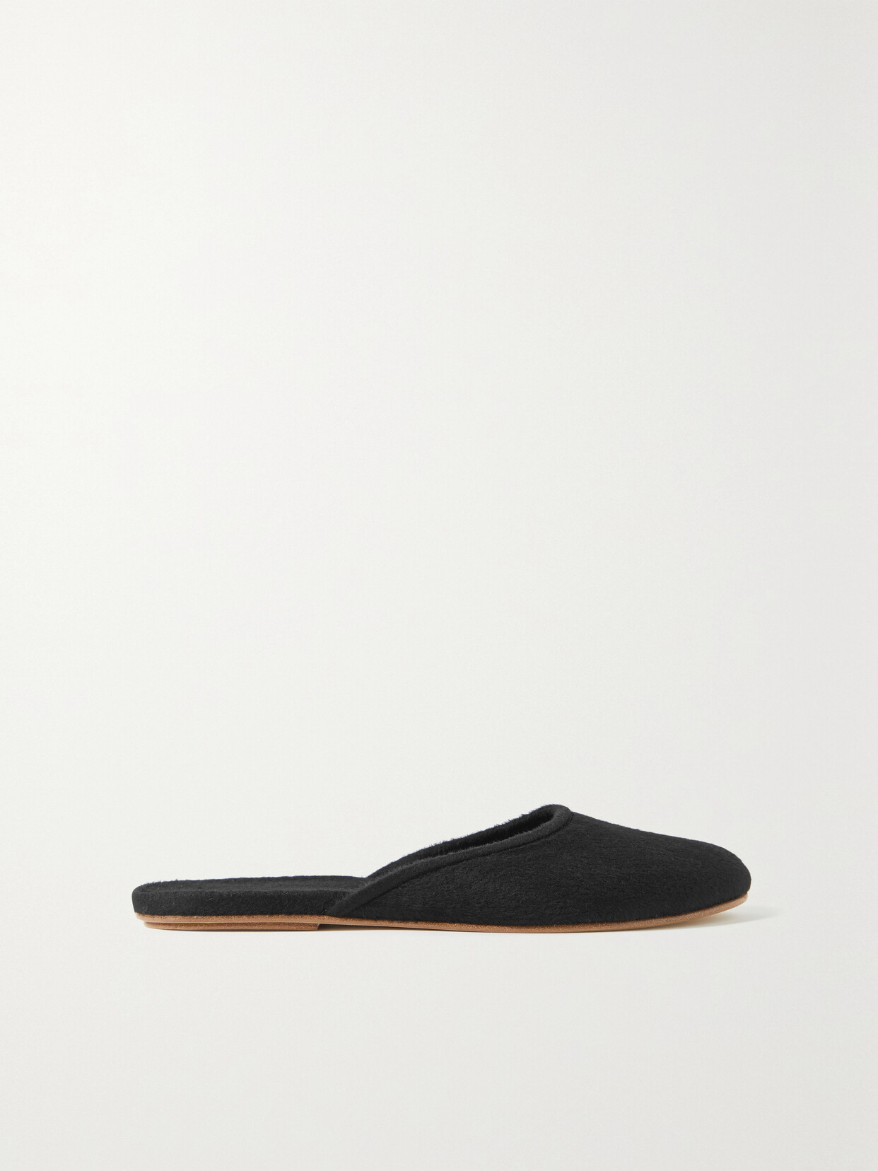 The Row Sleeper Cashmere Slippers In Black