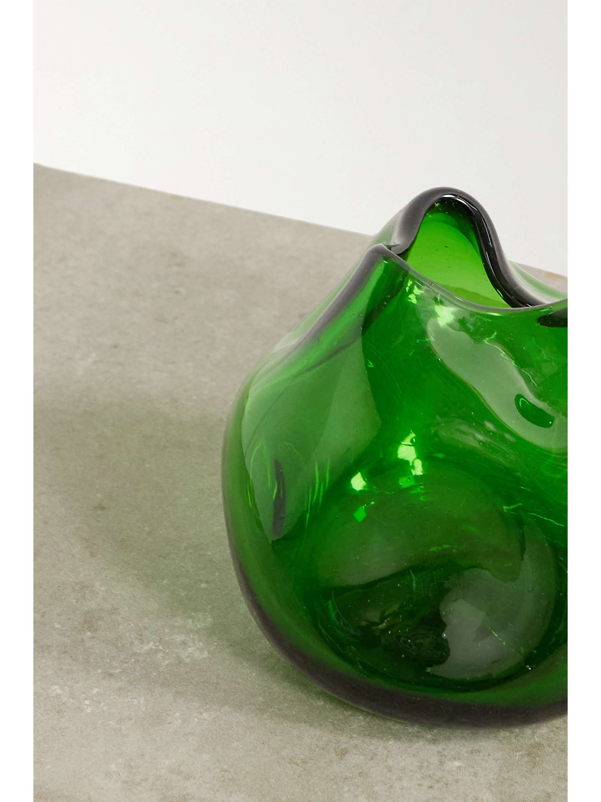 Green Medium recycled glass vase COMPLETEDWORKS NETAPORTER