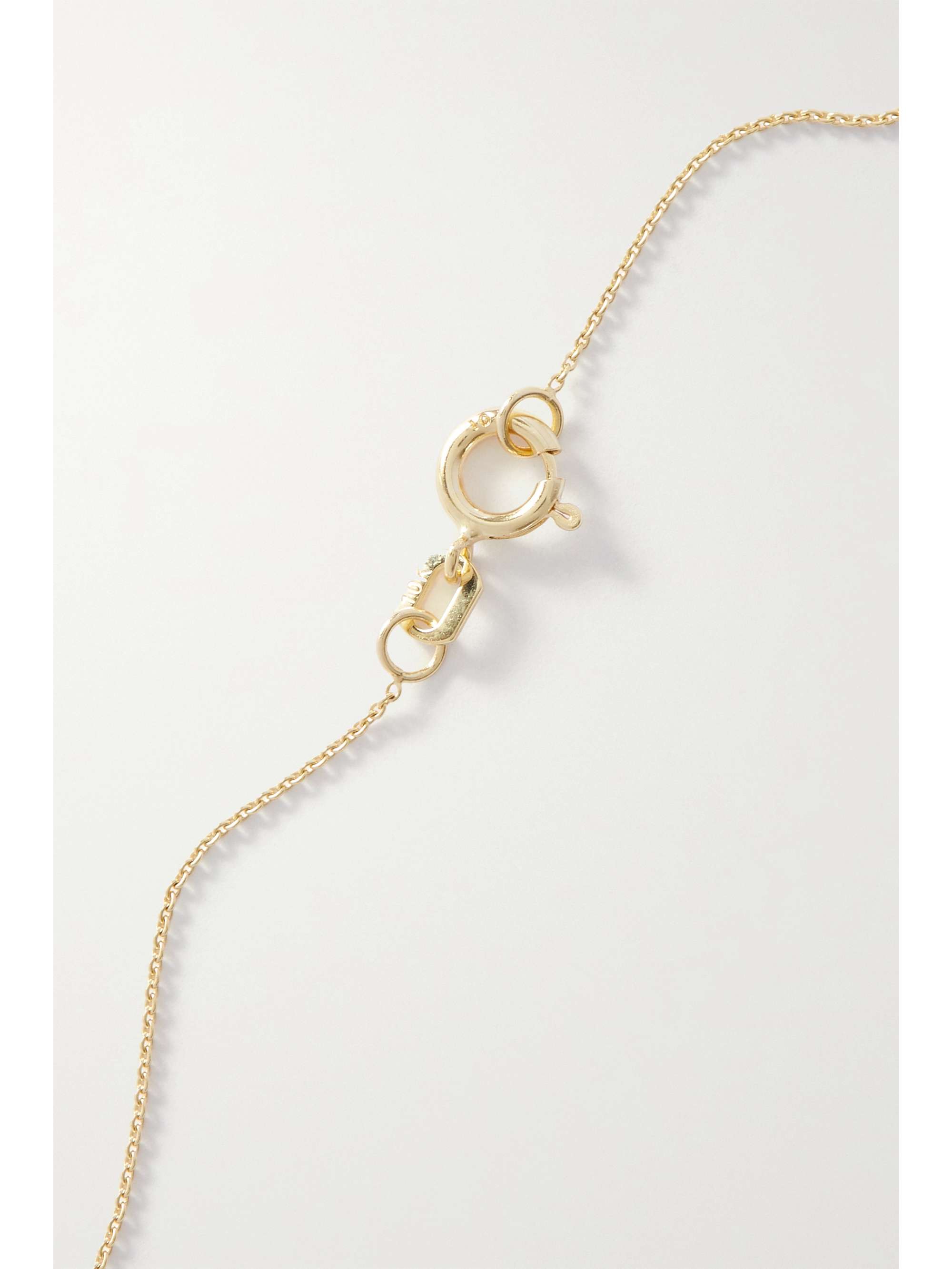 STONE AND STRAND Flower gold sapphire necklace NETAPORTER
