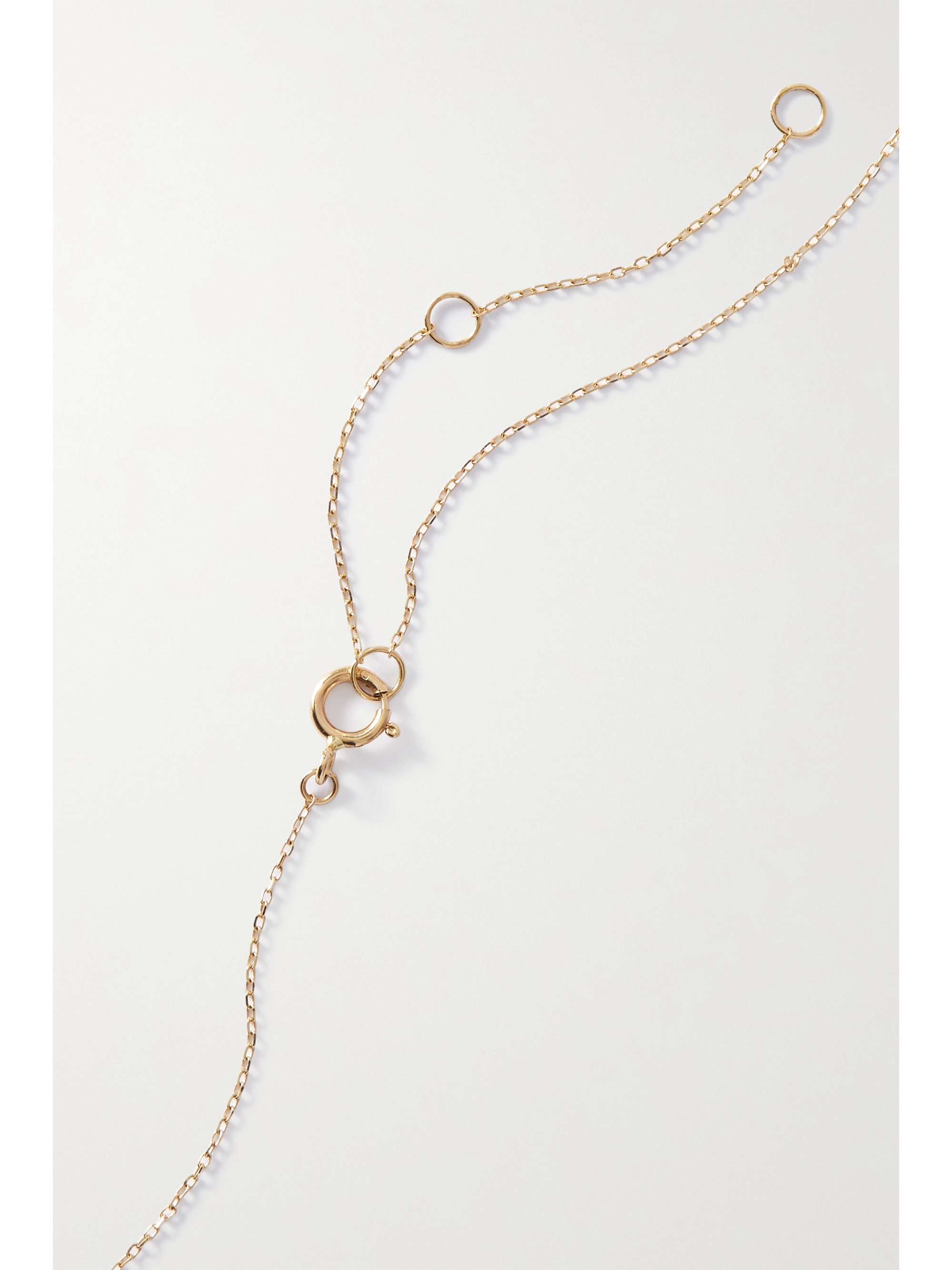 STONE AND STRAND Cross gold diamond necklace NETAPORTER
