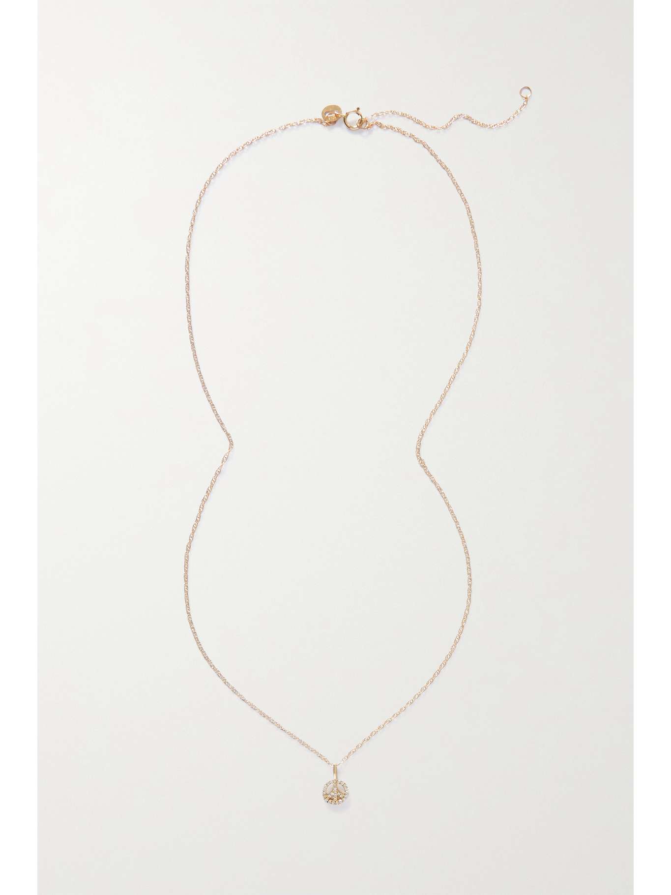 STONE AND STRAND Peace Out 10karat gold diamond necklace NETAPORTER