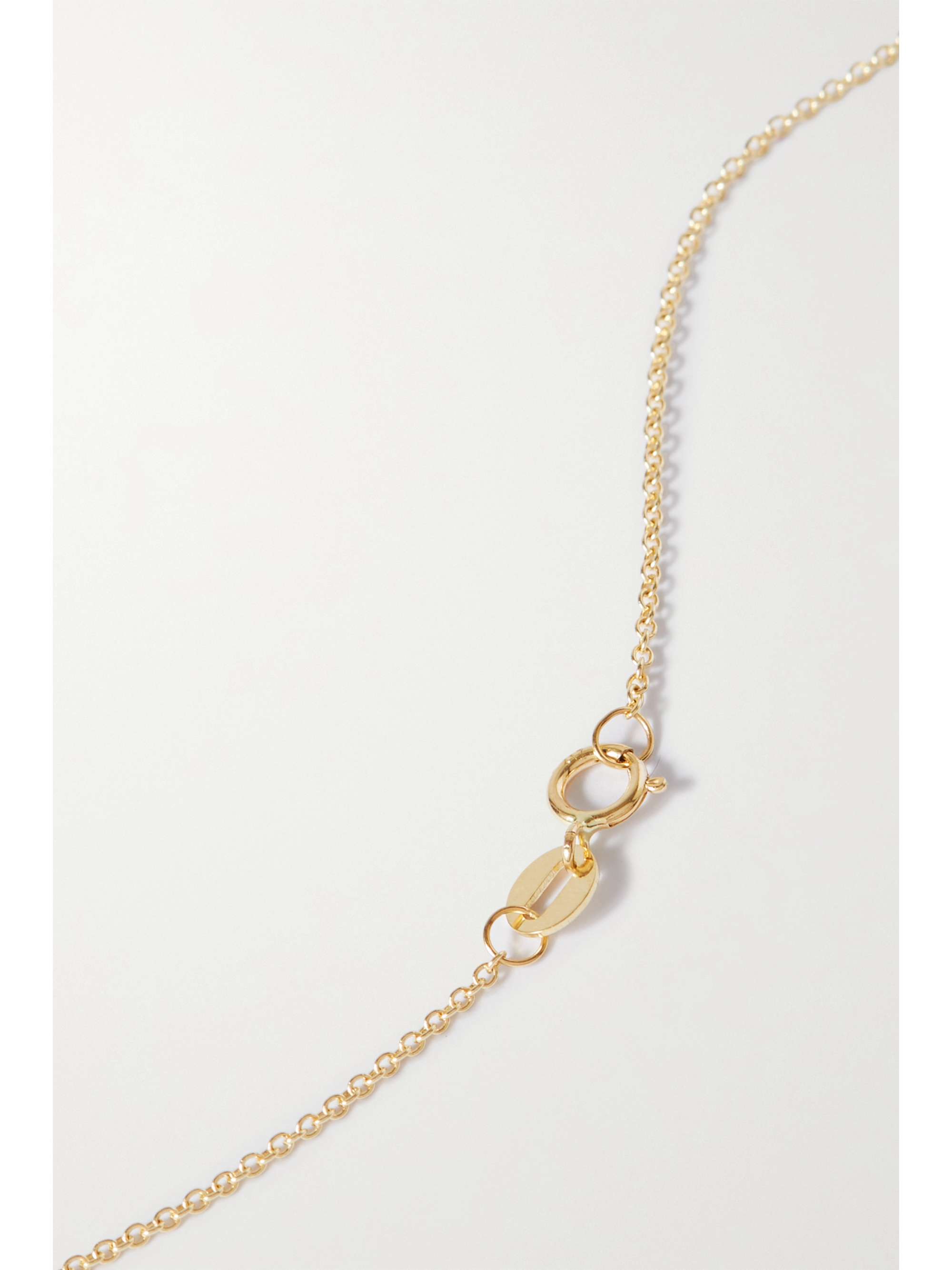 STONE AND STRAND Crown Princess Shield gold sapphire necklace NETA