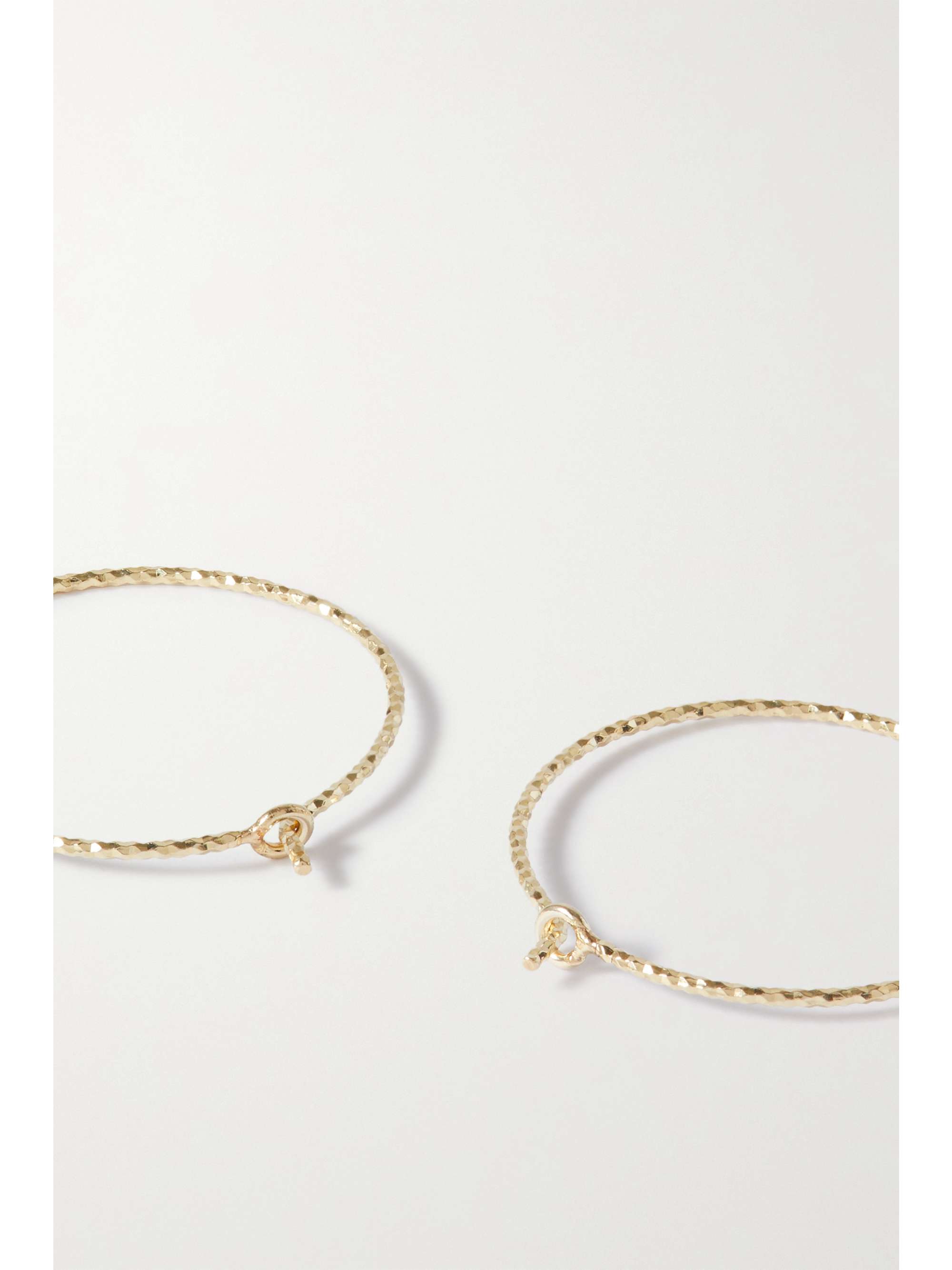 STONE AND STRAND Sparkle gold hoop earrings NETAPORTER