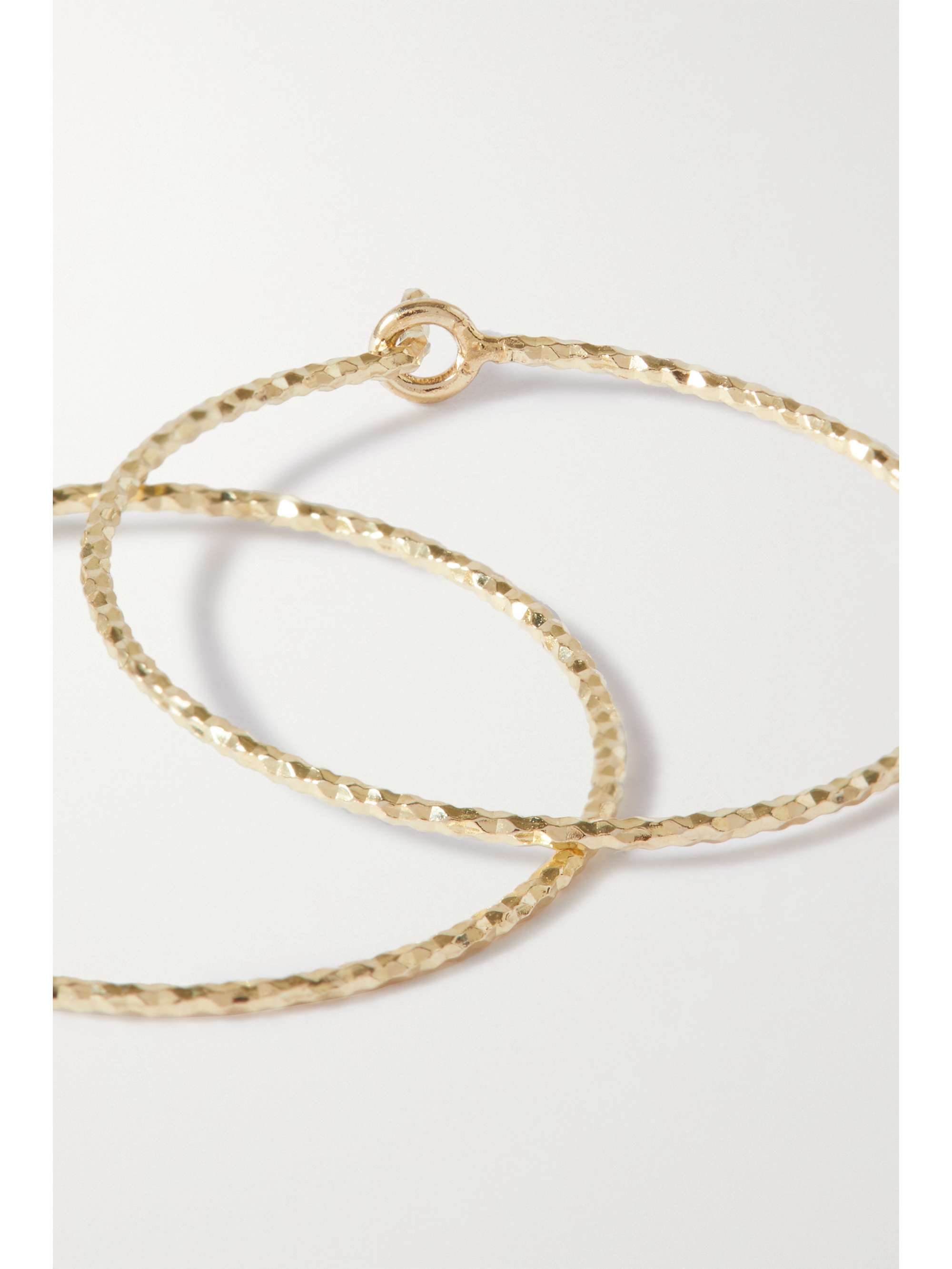 STONE AND STRAND Sparkle gold hoop earrings NETAPORTER