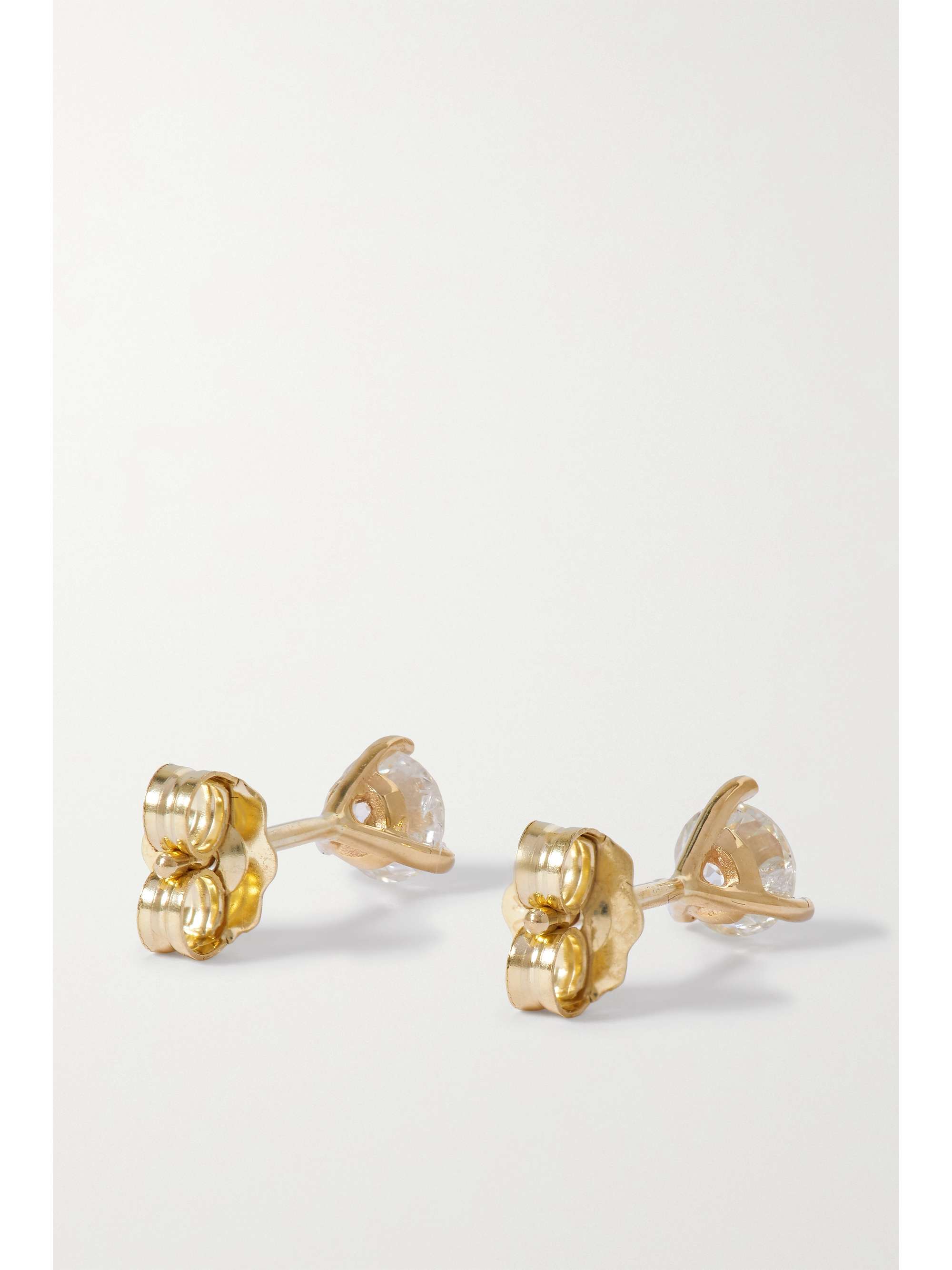 STONE AND STRAND Gold diamond earrings