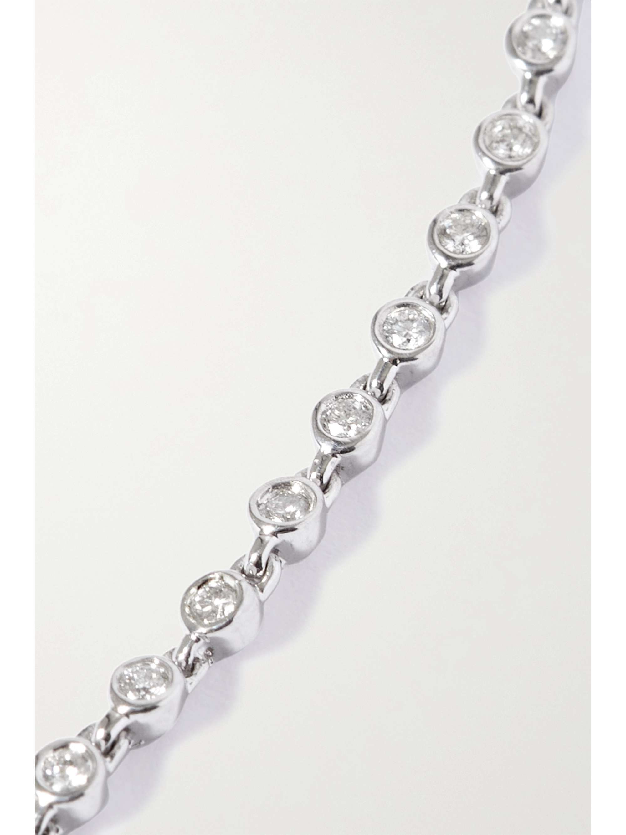 STONE AND STRAND Dainty Rally Tennis 10-karat white gold diamond bracelet
