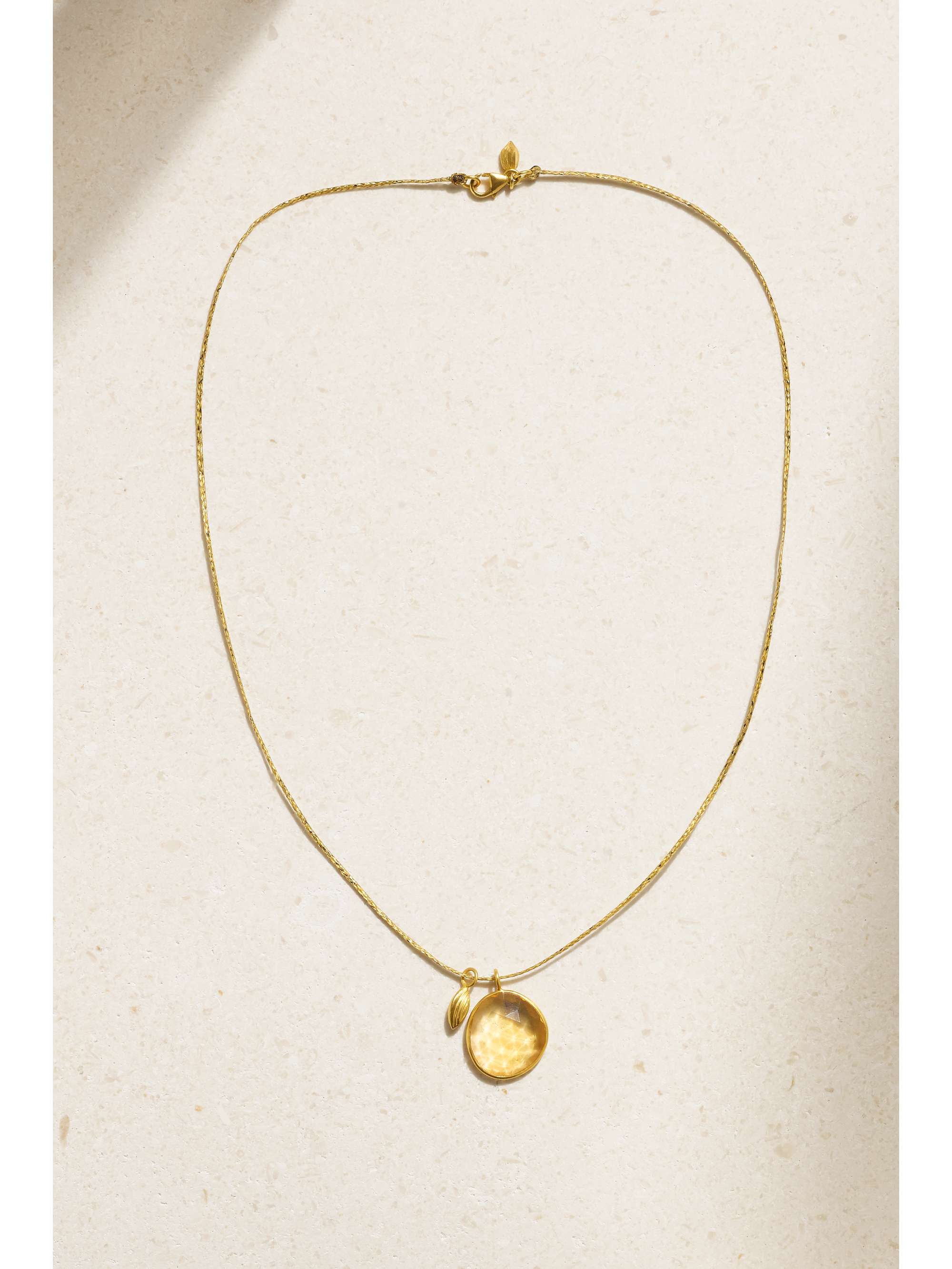 PIPPA SMALL 18-karat gold citrine necklace