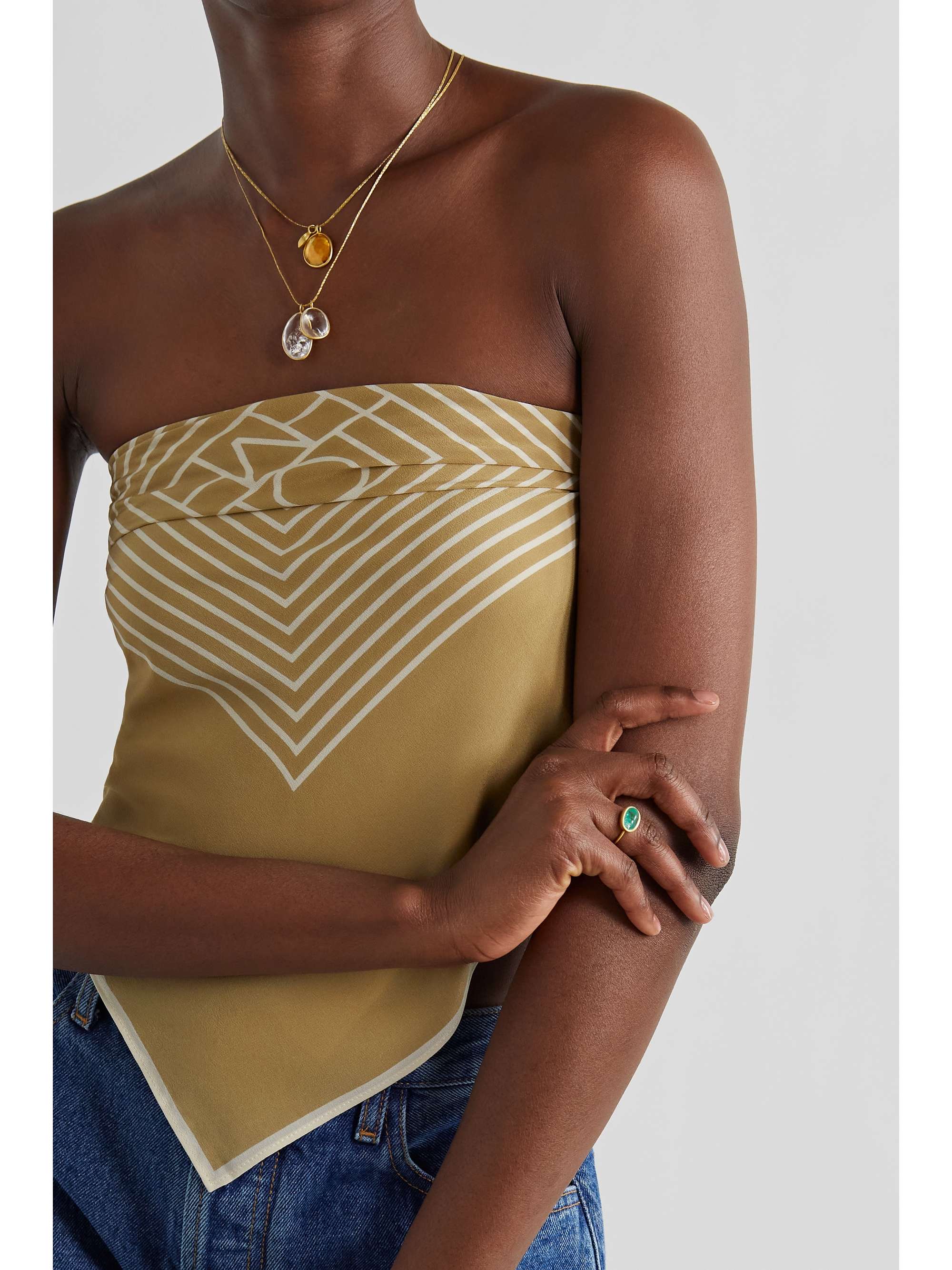 PIPPA SMALL 18-karat gold citrine necklace