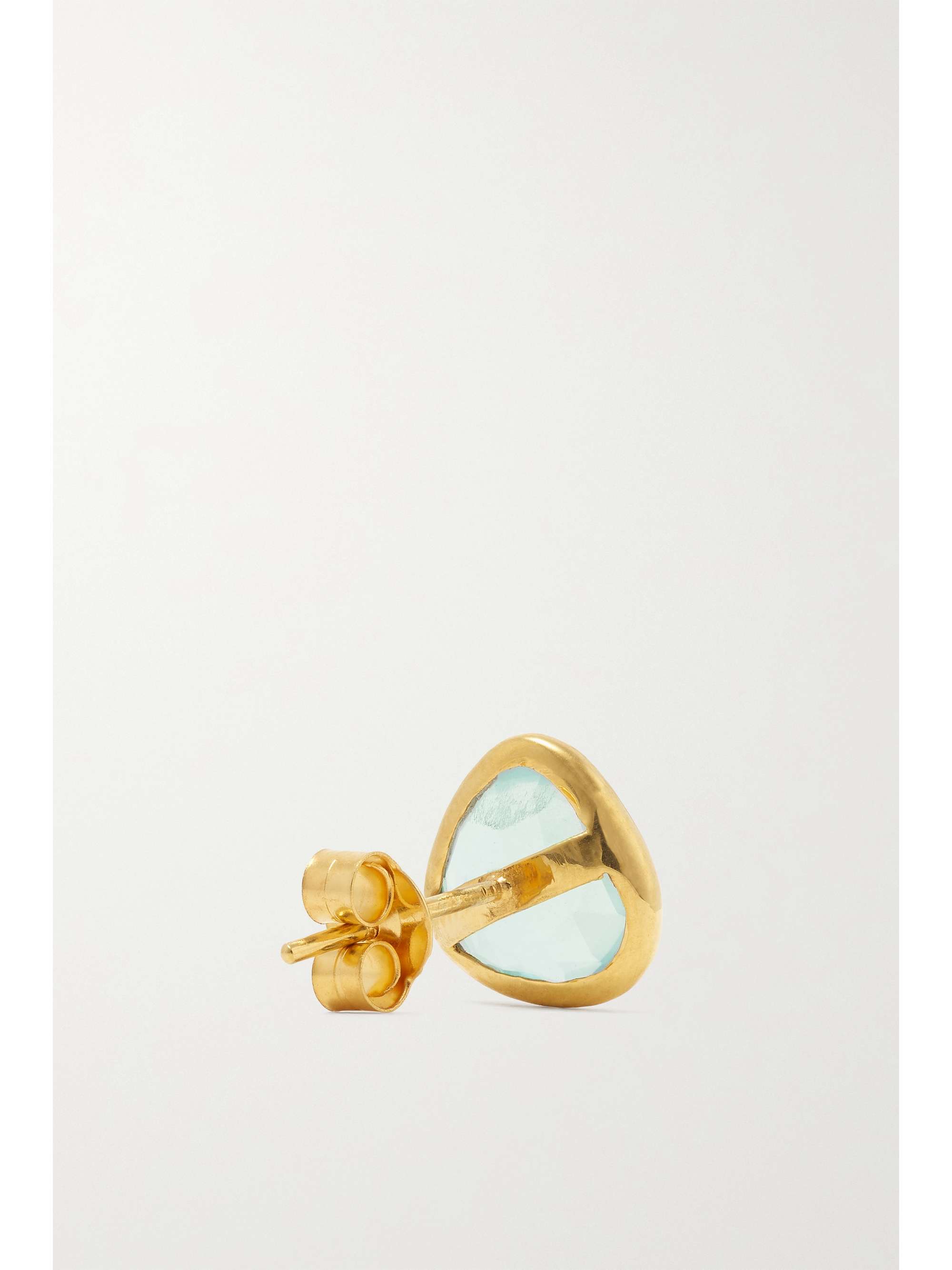 PIPPA SMALL Classic 18-karat gold aquamarine earrings