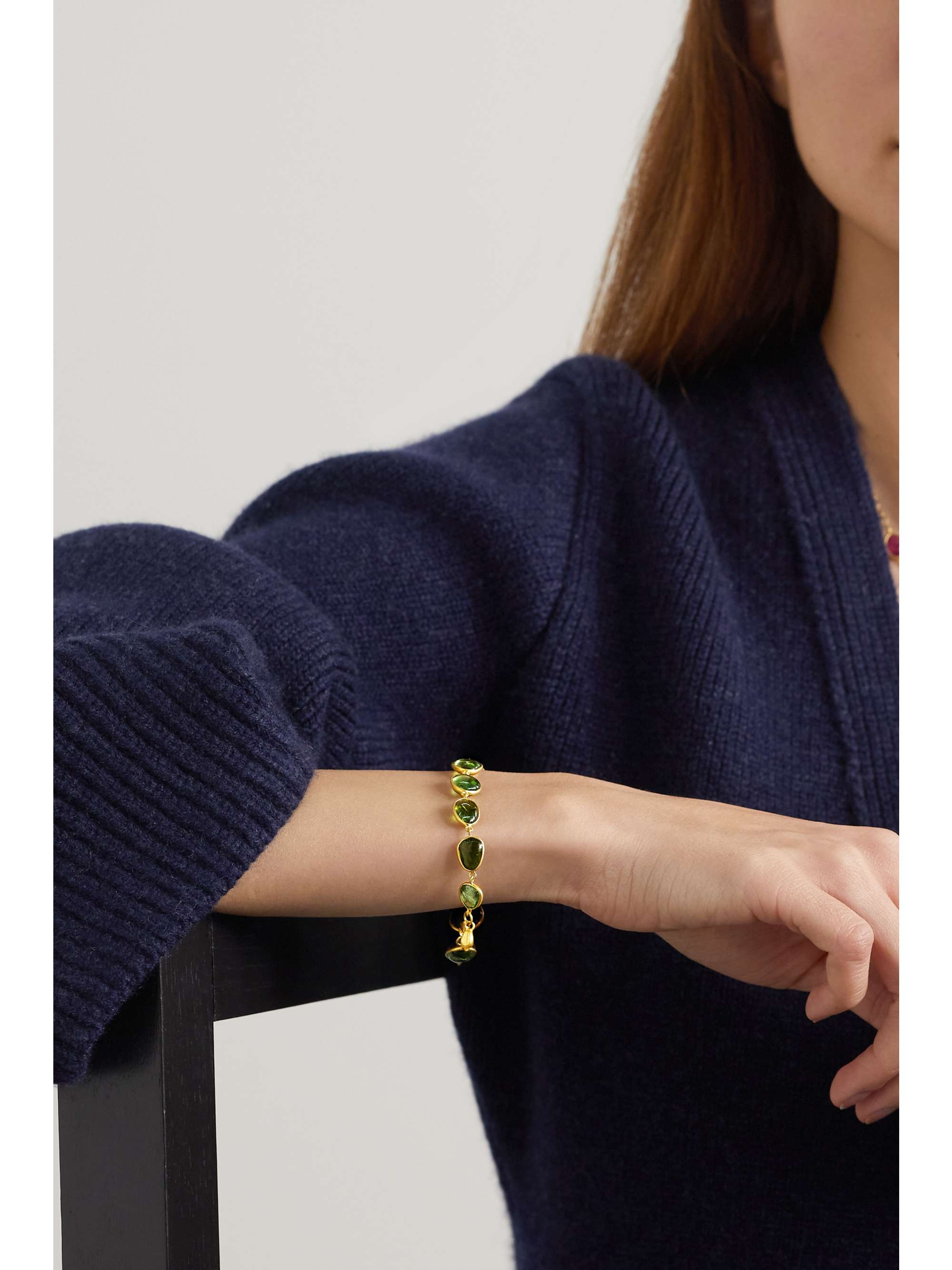 PIPPA SMALL 18-karat gold crystal bracelet