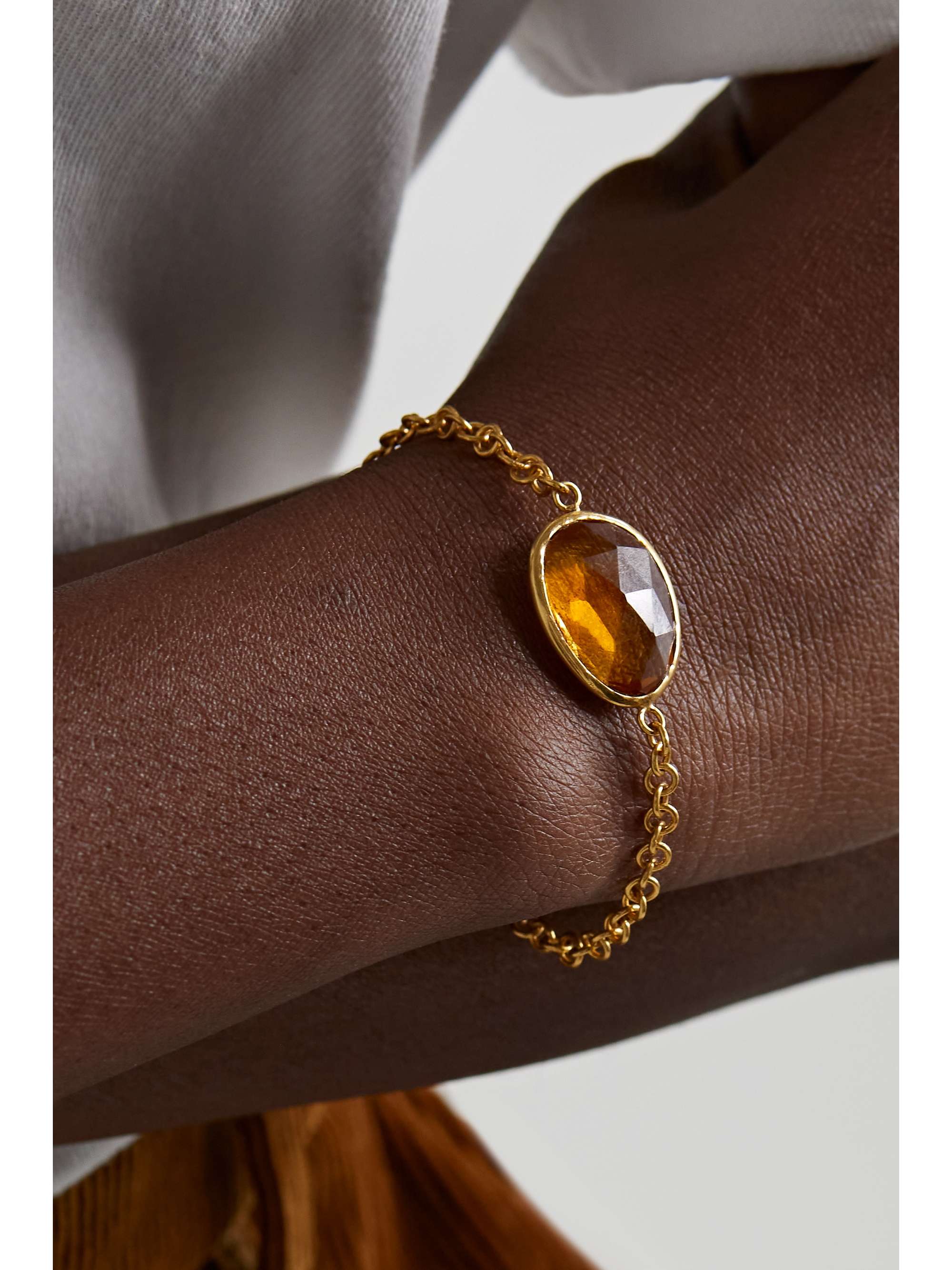 PIPPA SMALL 18-karat gold aquamarine bracelet