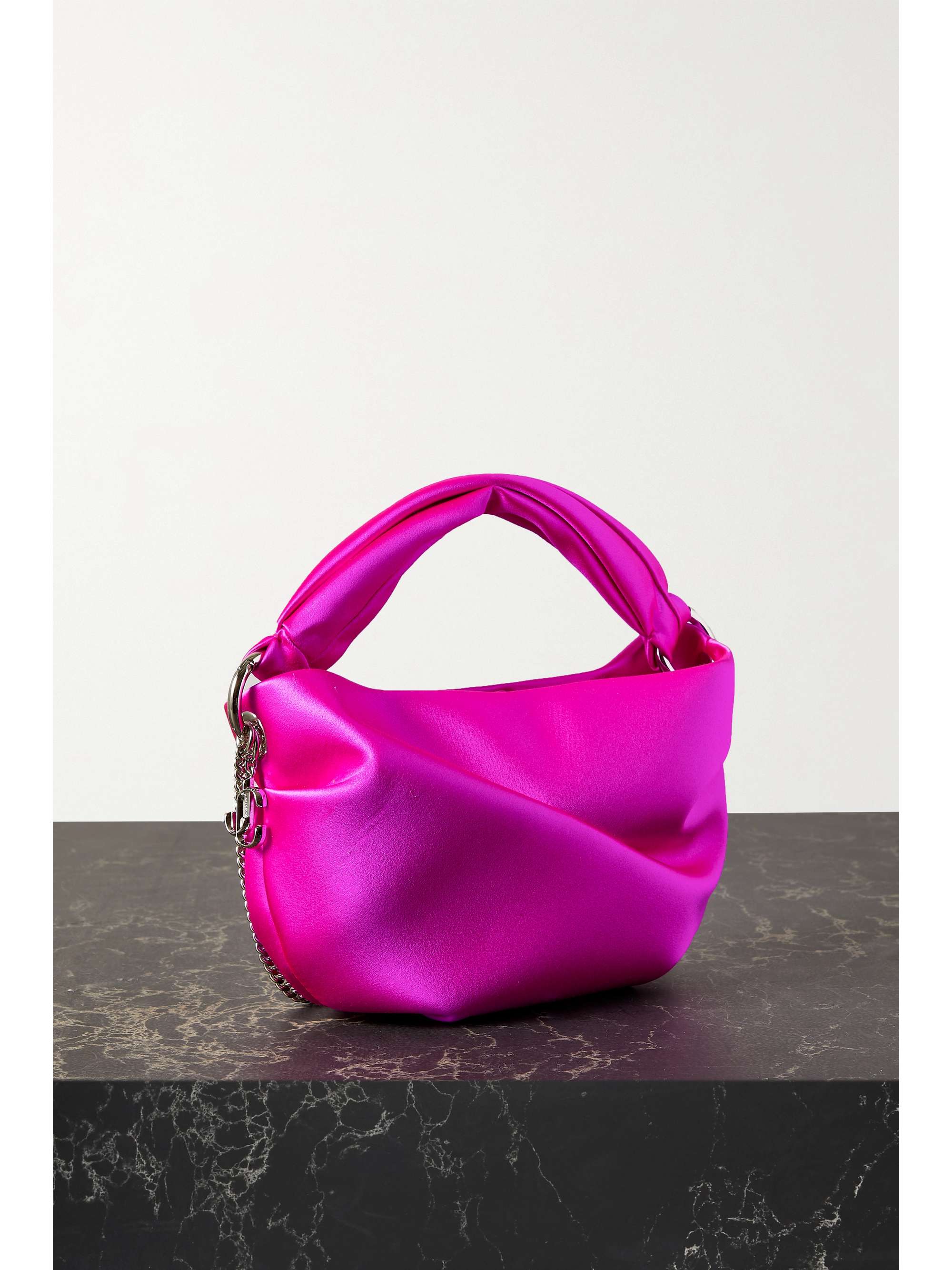 JIMMY CHOO Bonny satin shoulder bag