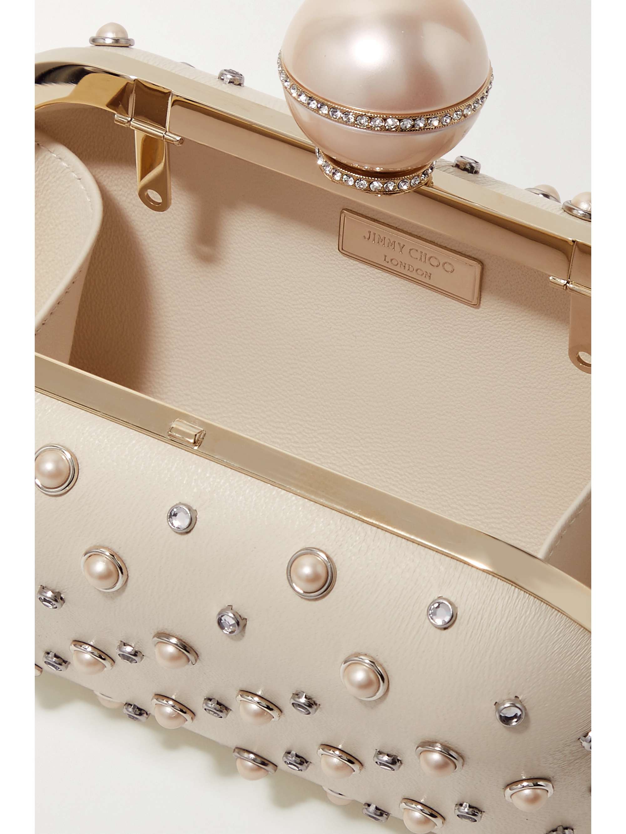JIMMY CHOO Cloud embellished leather clutch