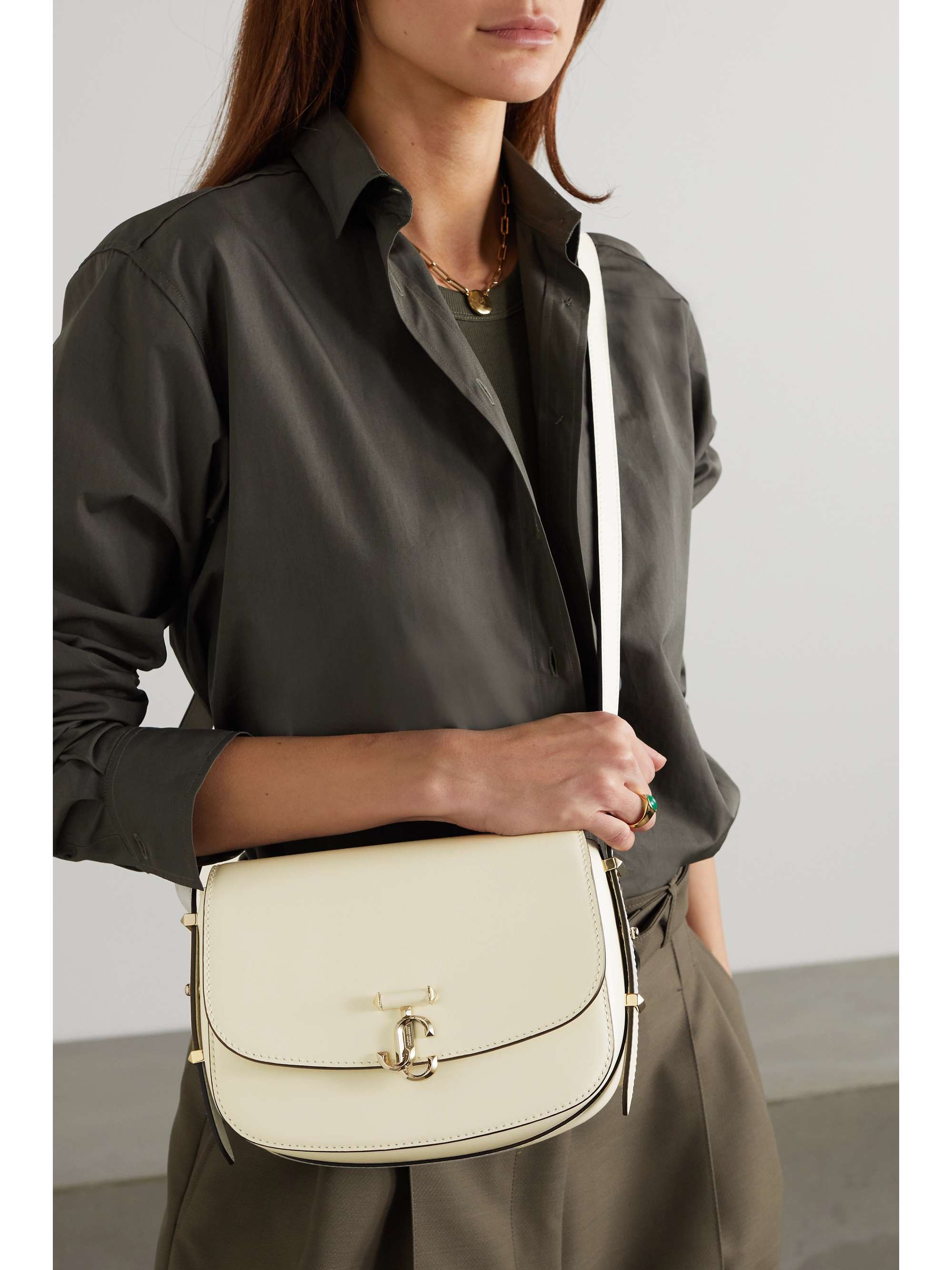 JIMMY CHOO Varenne leather shoulder bag