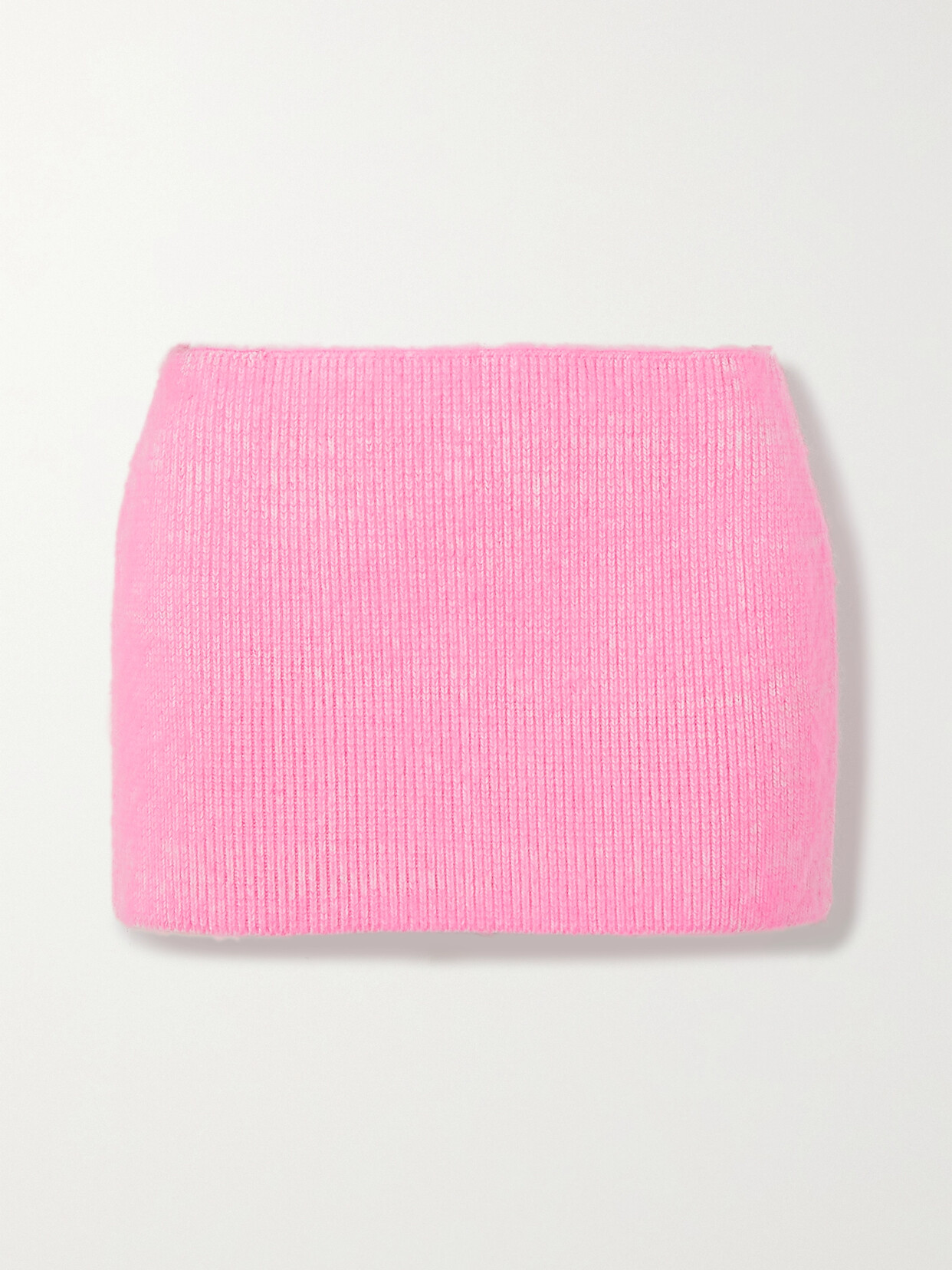 Agr Brushed Cotton-blend Mini Skirt In Pink