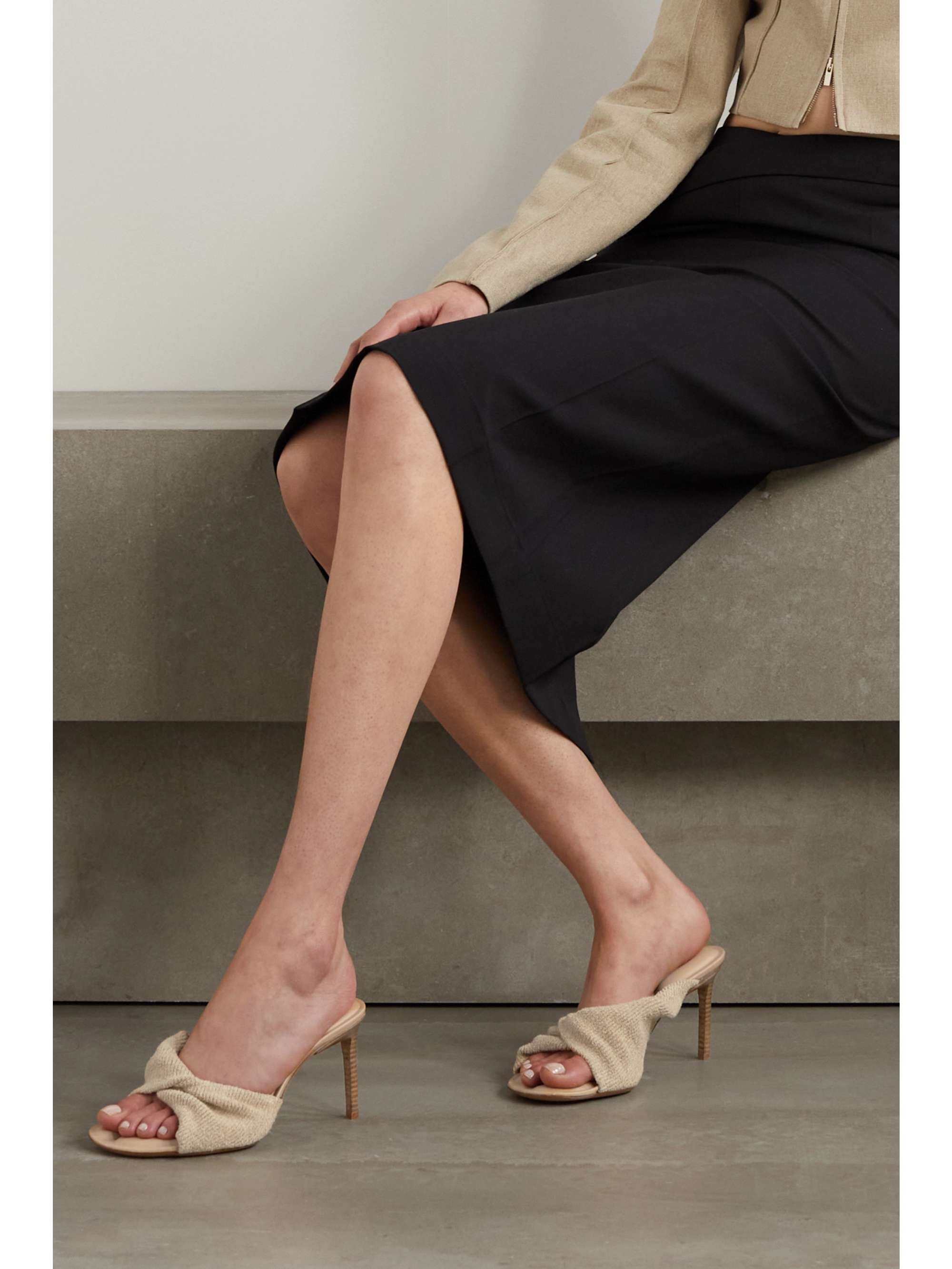 JACQUEMUS Bagnu twisted terry mules