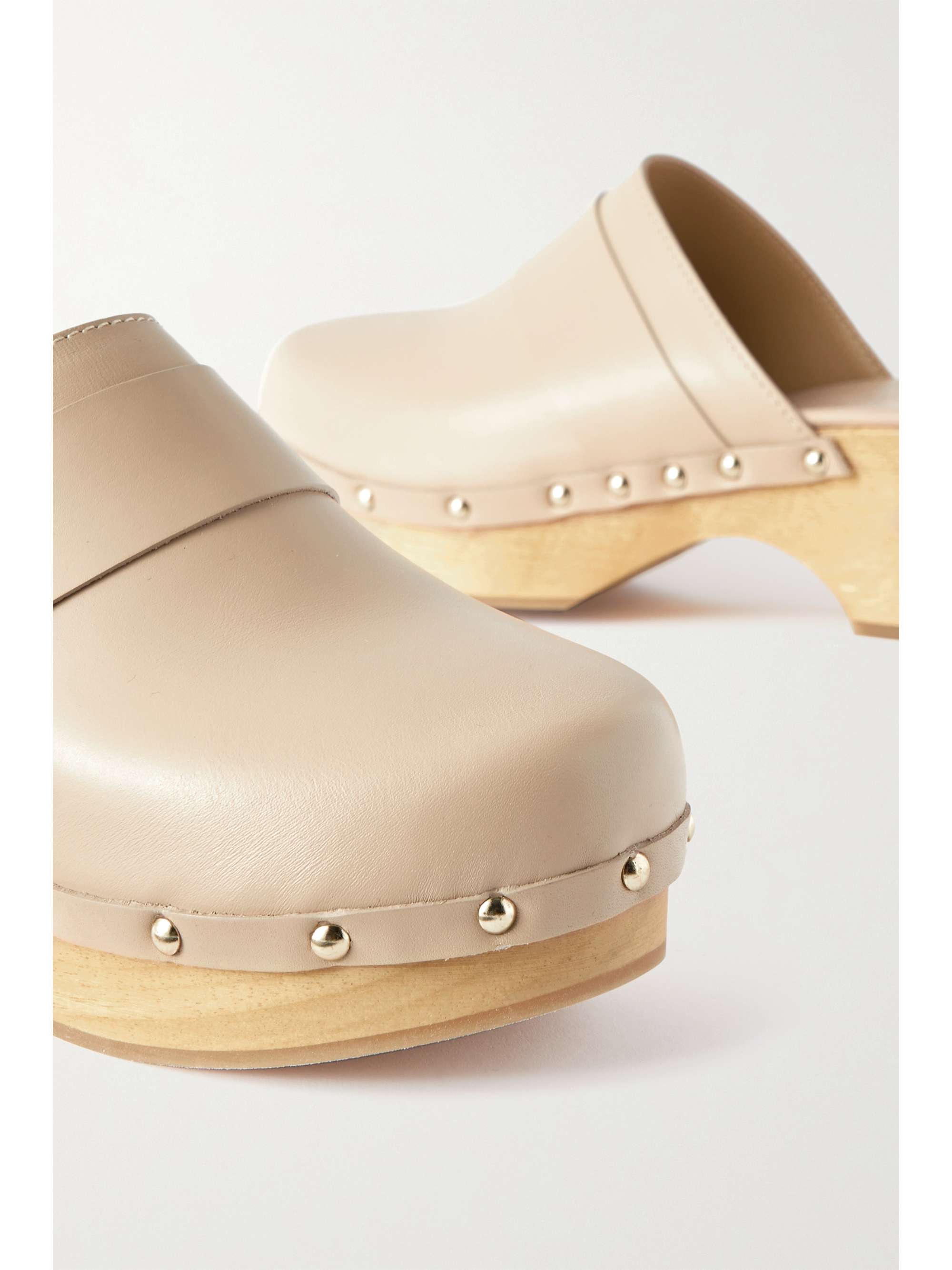 AEYDE Bibi studded leather clogs
