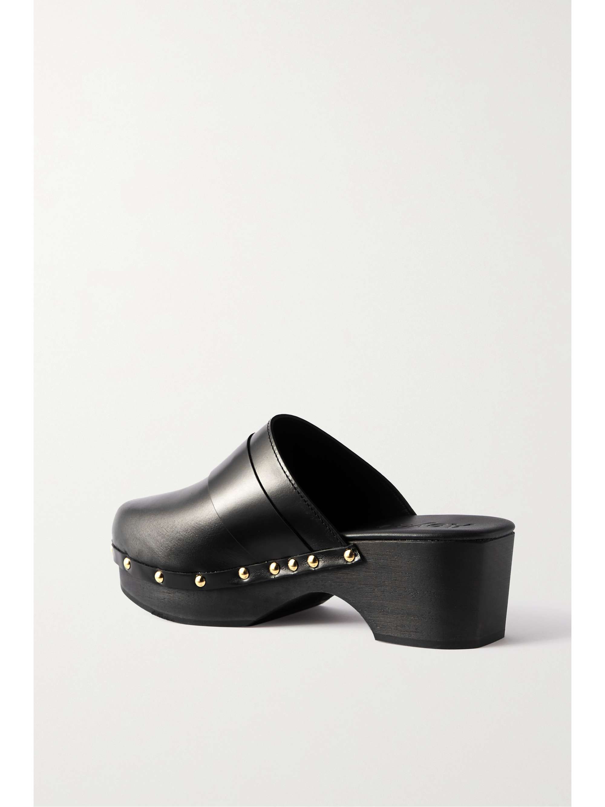 AEYDE Bibi studded leather clogs