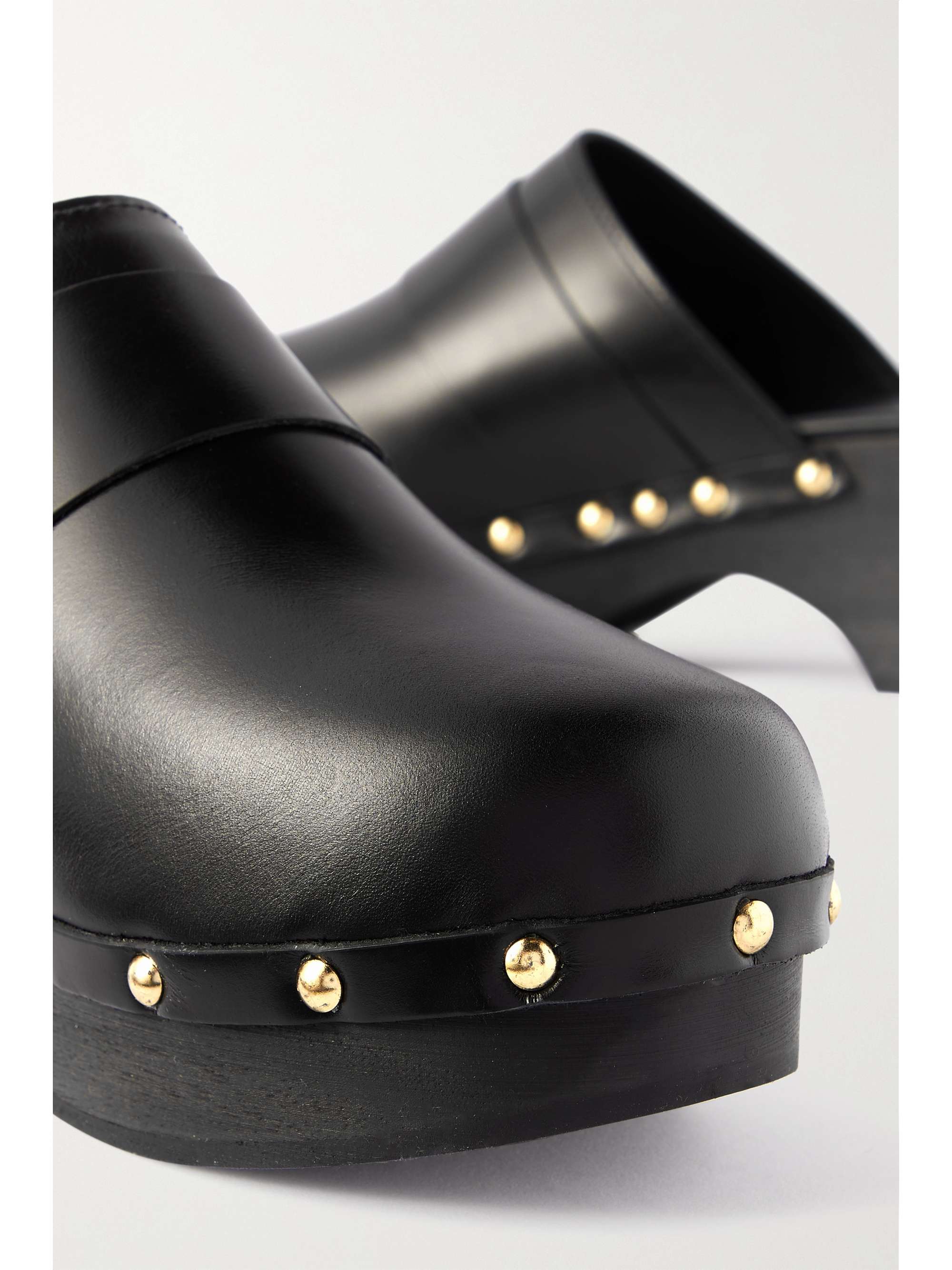 AEYDE Bibi studded leather clogs