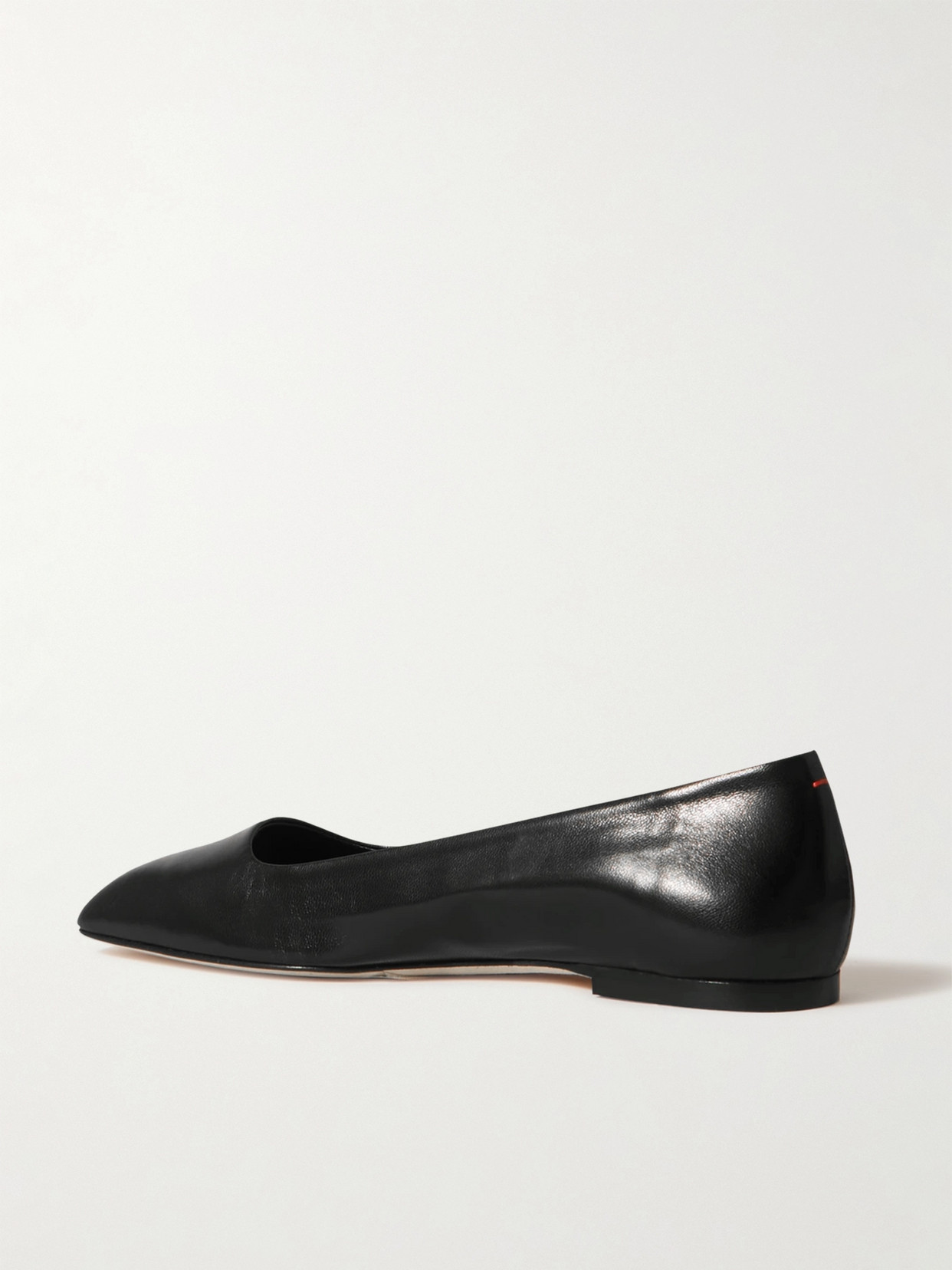 Shop Aeyde Ida Leather Ballet Flats In Black