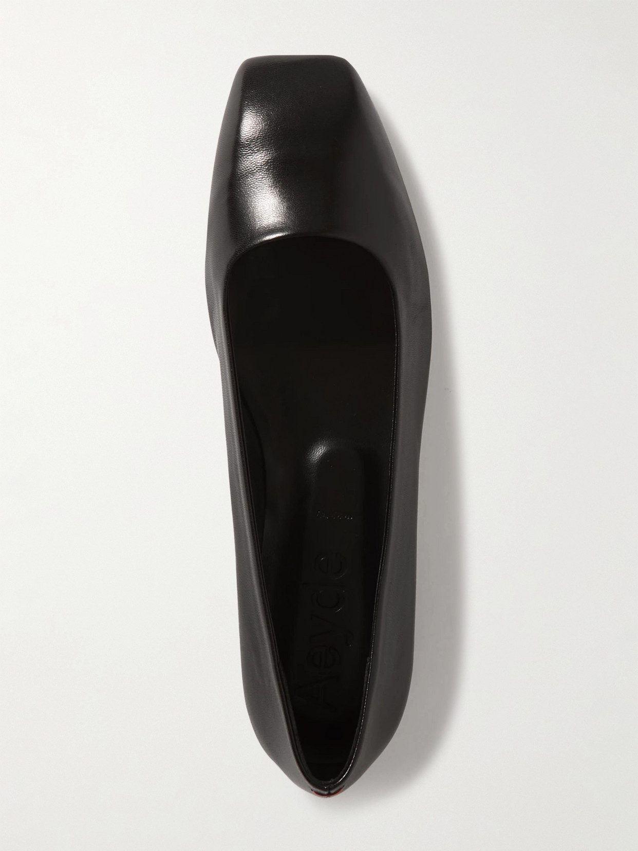 Aeyde Ida Leather Ballet Flats In Black
