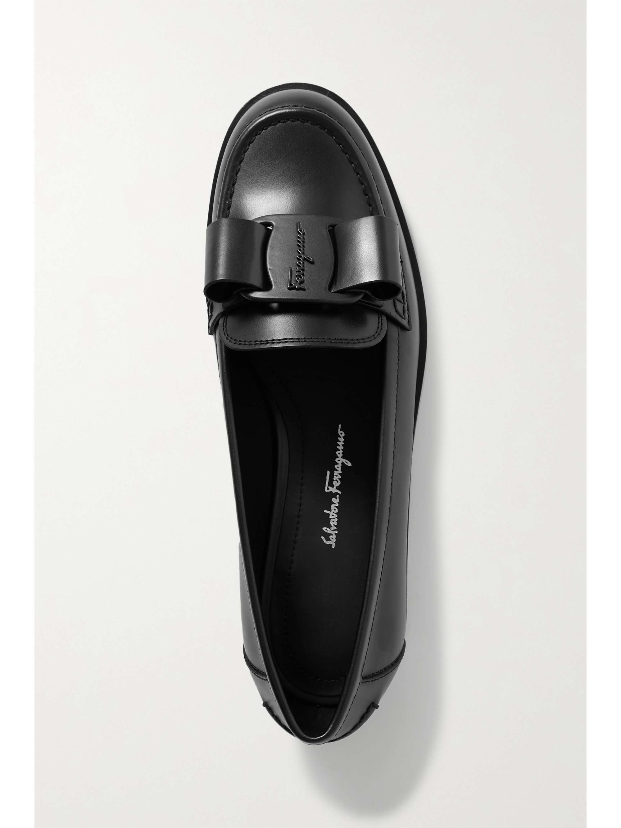 FERRAGAMO Vivaldo bow-detailed leather loafers