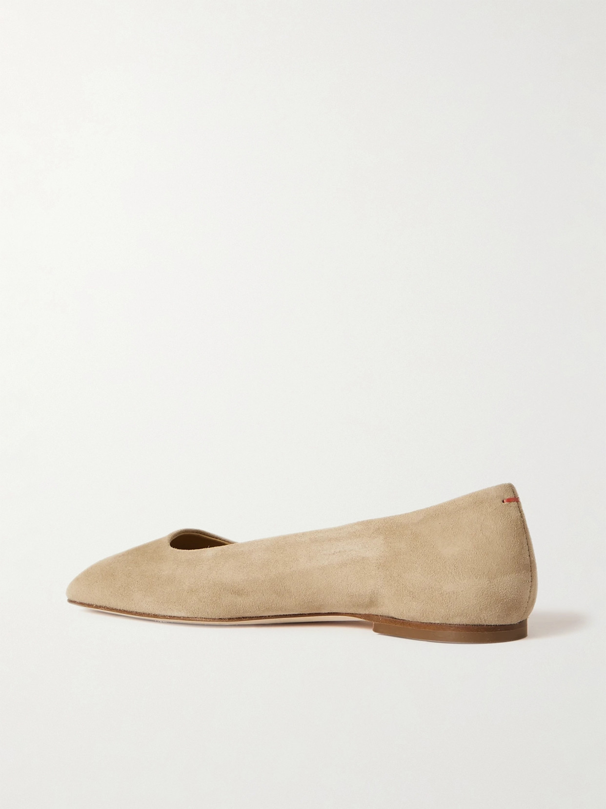 Shop Aeyde Ida Suede Ballet Flats In Neutrals